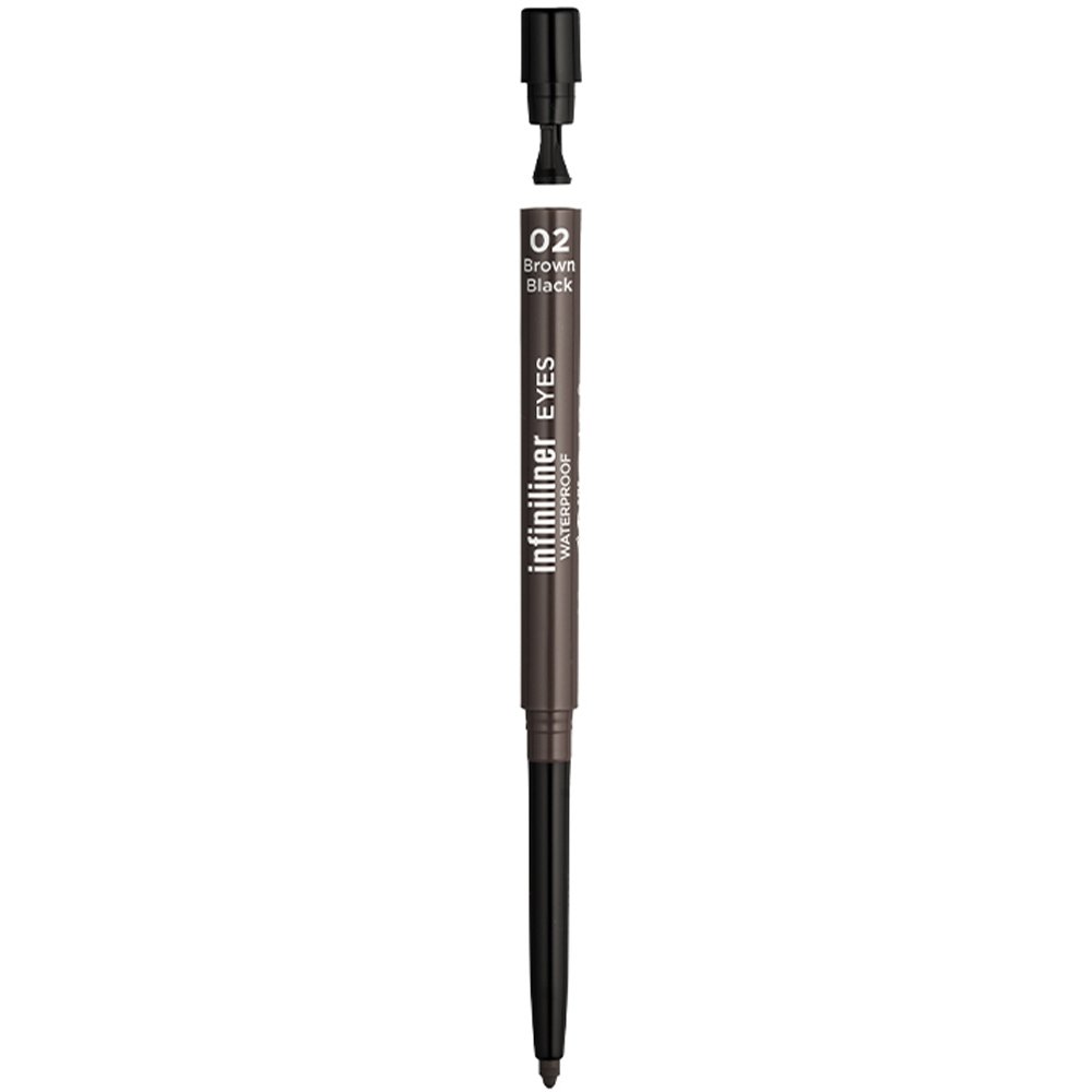 Mon Reve Infiniliner Eyes Waterproof Long-Wear Eye Pencil Αδιάβροχο Μολύβι Ματιών Μακράς Διάρκειας 0.3g - 02 Brown Black