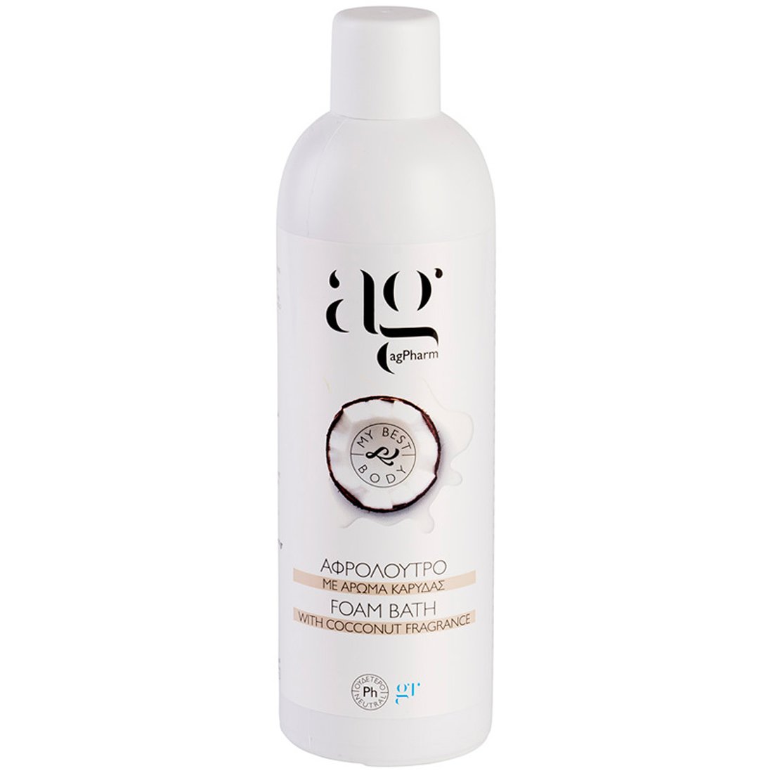 AgPharm Coconut Foam Bath Ενυδατικό Αφρόλουτρο Σώματος με Άρωμα Καρύδας 500ml