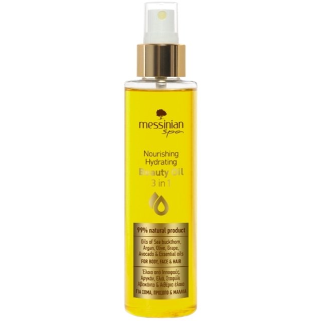 Messinian Spa Nourishing Hydrating Beauty Oil 3in1 Ενυδατικό & Αναζωογονητικό Έλαιο Σώματος & Προσώπου & Μαλλιών 150ml