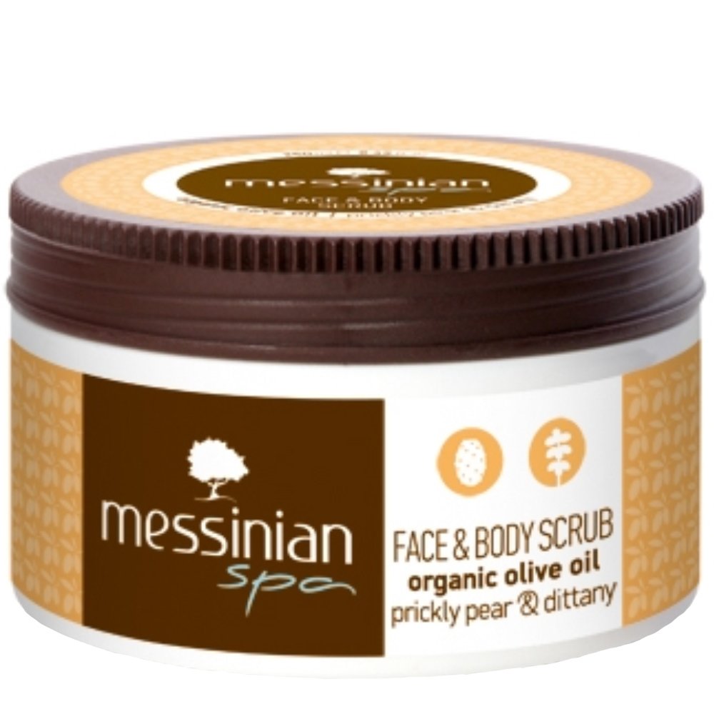 Messinian Spa Organic Olive Oil Prickly Pear & Dittany Face & Body Scrub Απολεπιστική Κρέμα Προσώπου & Σώματος για Ενυδάτωση με Φραγκόσυκο και Σύκο 250ml