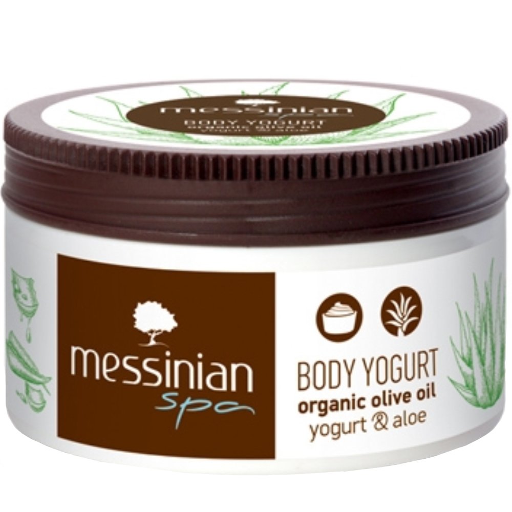 Messinian Spa Messinian Spa Organic Olive & Aloe Body Yogurt Ενυδατική Κρέμα Σώματος με Απολαυστικό Φυσικό Άρωμα με Βιολογικό Ελαιόλαδο Γιαούρτι & Αλόη 250ml