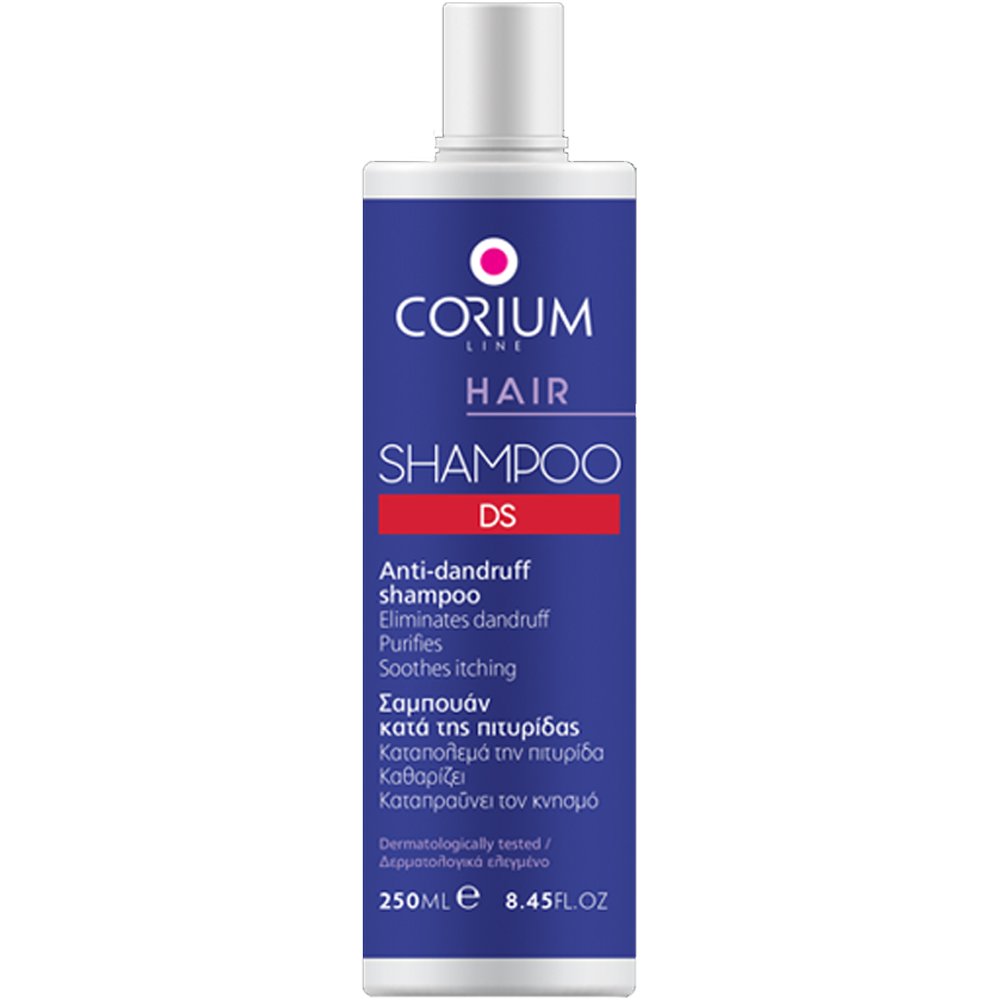 Corium Line Corium Line Hair Anti-Dandruff Shampoo Σαμπουάν Καθαρισμού με Δράση Κατά της Πιτυρίδας & του Κνησμού για Καταπράυνση του Τριχωτού 250ml