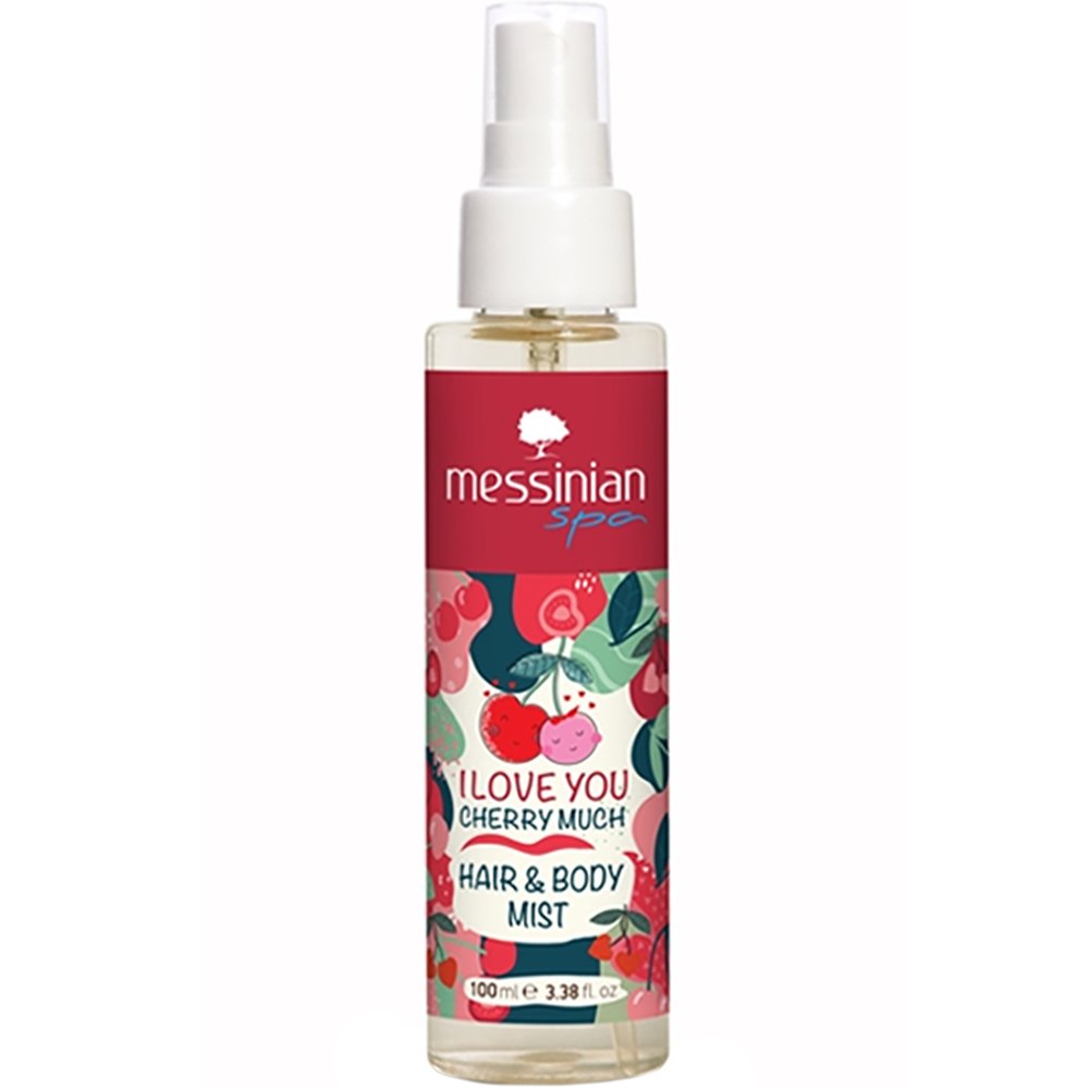 Messinian Spa I Love You Cherry Much Hair & Body Mist Ενυδατικό Mist Μαλλιών & Σώματος με Ακαταμάχητο Φρουτώδες Άρωμα Κεράσι 100ml