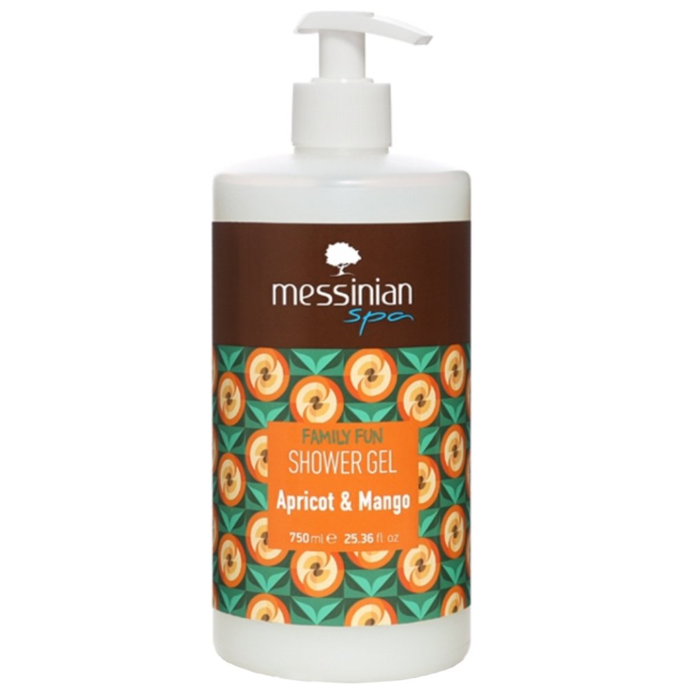 Messinian Spa Messinian Spa Apricot & Mango Shower Gel Ενυδατικό Αφρόλουτρο με Φρουτώδες Άρωμα Βερίκοκο & Μάνγκο με Αντλία 750ml