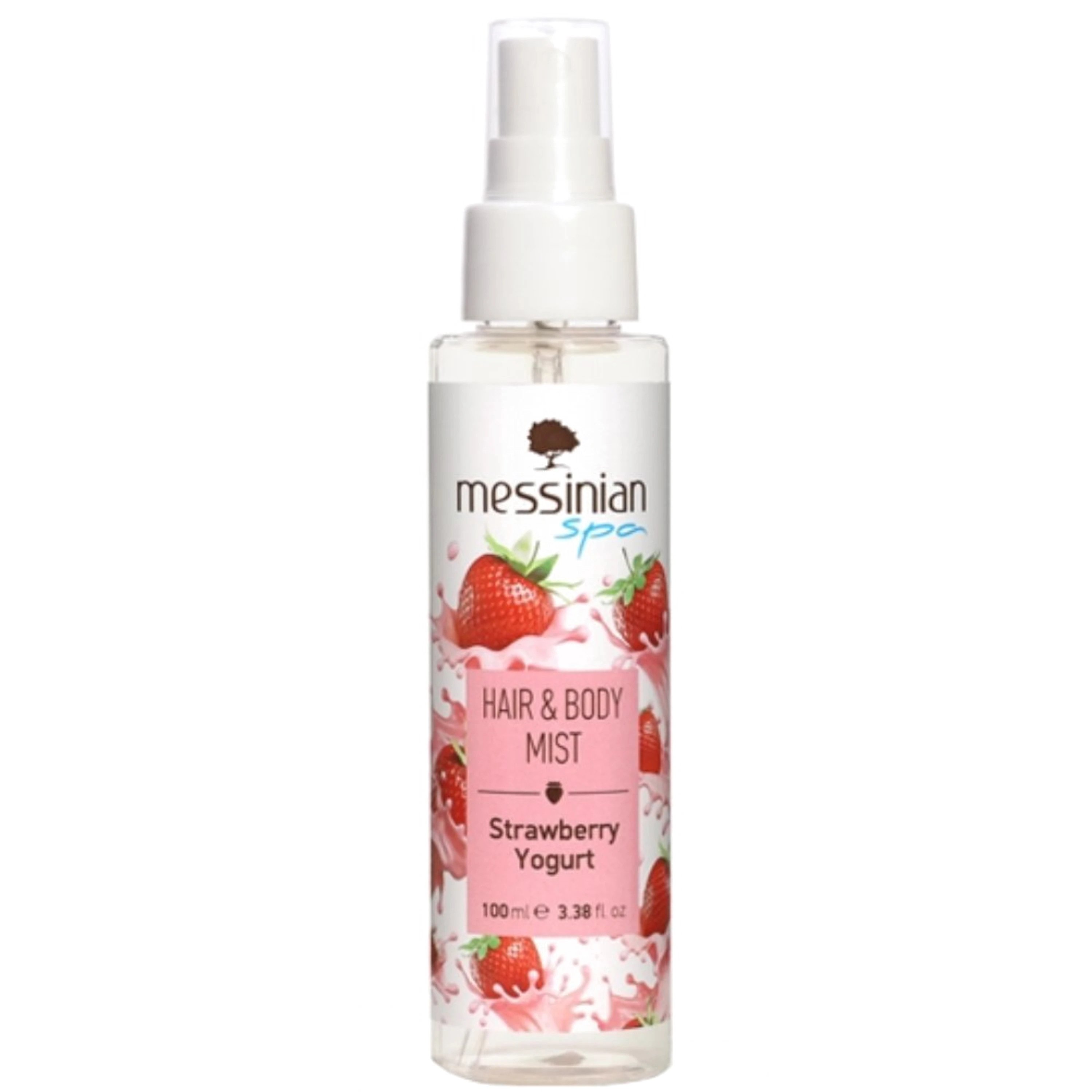 Messinian Spa Strawberry & Yogurt  Hair & Body Mist Ενυδατικό Mist Μαλλιών & Σώματος με Άρωμα Φράουλα & Γιαούρτι 100ml