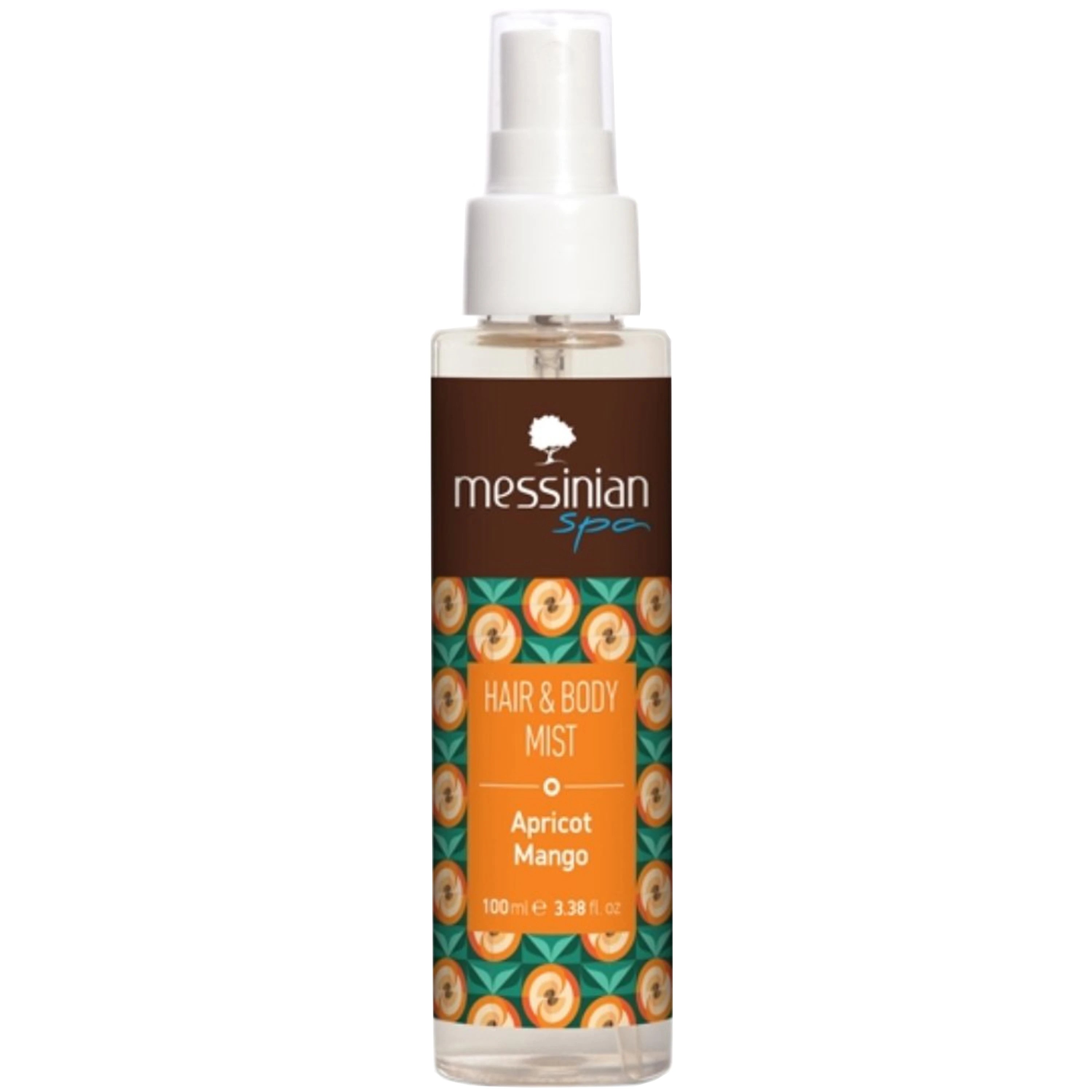 Messinian Spa Apricot & Mango Hair & Body Mist Ενυδατικό Mist Μαλλιών & Σώματος με Φρουτώδες Άρωμα Βερίκοκο & Μάνγκο 100ml