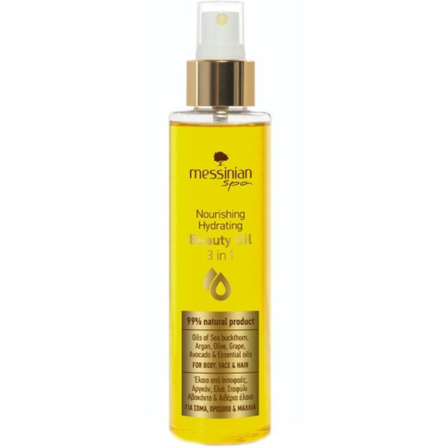 Messinian Spa Nourishing Hydrating Beauty Oil 3in1 Αναζωογονητικό, Ενυδατικό Έλαιο Σώματος, Προσώπου & Μαλλιών 100ml