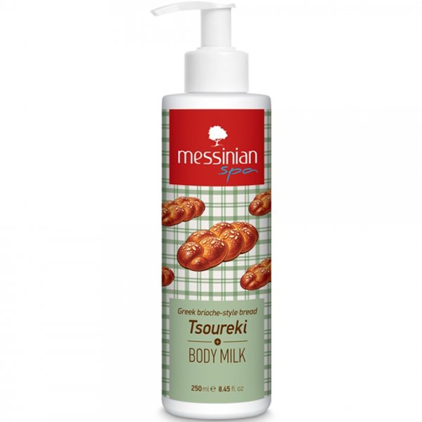 Messinian Spa Tsoureki Body Milk Ενυδατικό Γαλάκτωμα Σώματος με Εορταστικό Άρωμα Τσουρέκι, με Αντλία 250ml