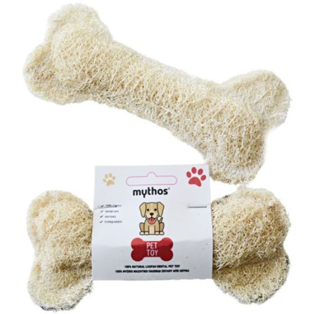 Lifoplus Flax Mythos Pet Dogs Natural Loofah Dental Toy Φυσικό Μασητικό Παιχνίδι Λούφας για Σκύλους για Καθαρισμό Δοντιών & Χαλάρωση 1 Τεμάχιο