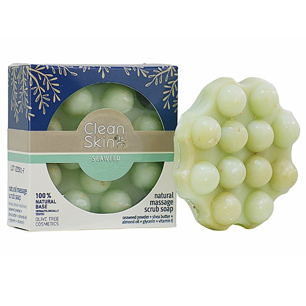 Clean Skin Natural Massage Scrub Soap Φυτικό Σαπούνι Μασάζ & Απολέπισης με Φύκια για Φυσικό Καθαρισμό 100gr σε Ειδική Τιμή