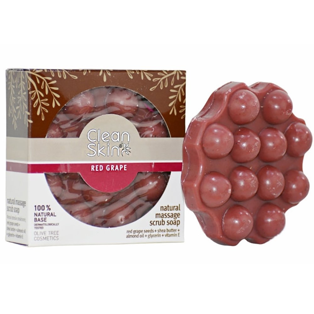 Clean Skin Promo Natural Massage Scrub Soap Φυτικό Σαπούνι Μασάζ & Απολέπισης με Κουκούτσια Από Κόκκινο Σταφύλι 100gr -40%,