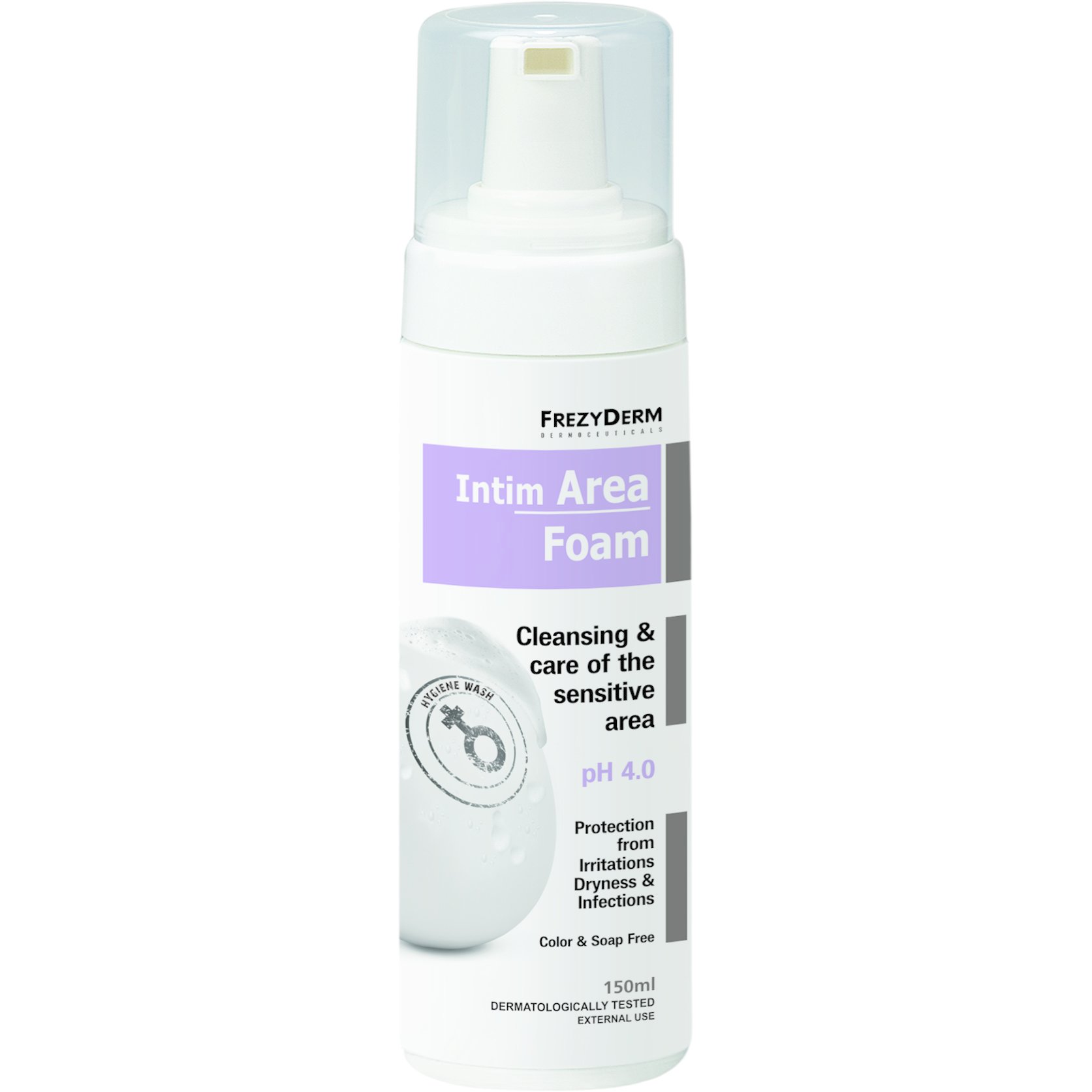 Frezyderm Intim Area Foam pH4 Απαλός Αφρός για τον Καθημερινό Αποτελεσματικό Καθαρισμό της Ευαίσθητης Περιοχής 150ml