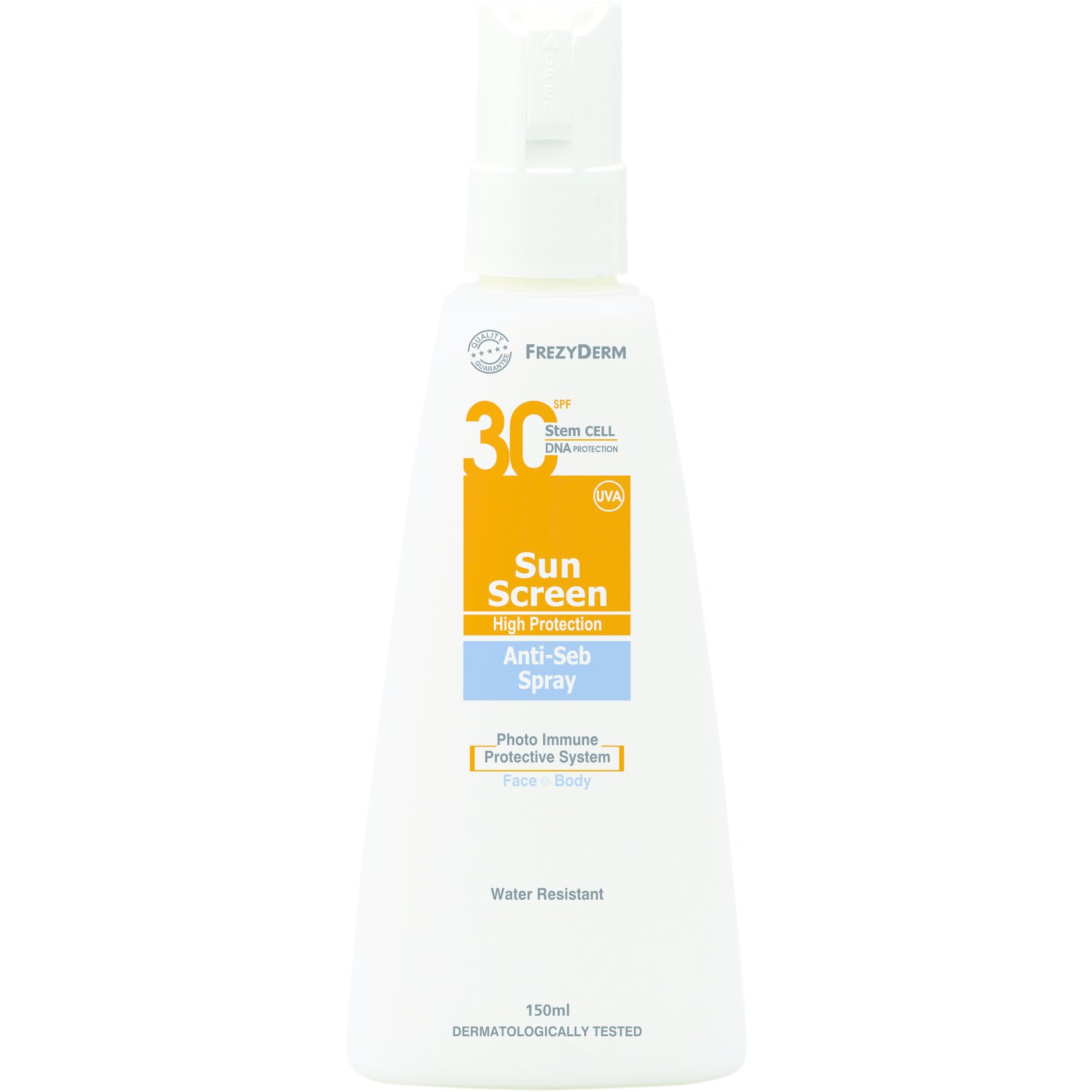 Frezyderm Sun Screen Anti-Seb Spray Spf30 Αντηλιακό Γαλάκτωμα Προσώπου – Σώματος Κατάλληλο για Λιπαρά Δέρματα & Τάση Ακμής 150ml