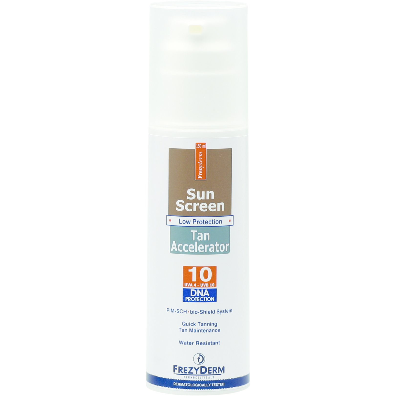 Frezyderm Frezyderm Sun Screen Tan Accelerator Spf10 Αντηλιακό Γαλάκτωμα Προσώπου & Σώματος, με Επιταχυντές Μαυρίσματος 150ml