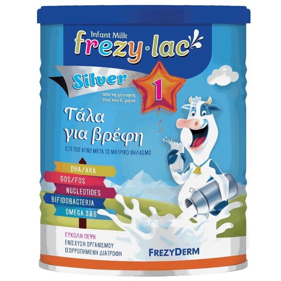 Frezyderm Frezylac Silver 1 Αγελαδινό Γάλα 1ης Βρεφικής Ηλικίας από την Γέννηση Έως τον 6ο Μήνα 400gr
