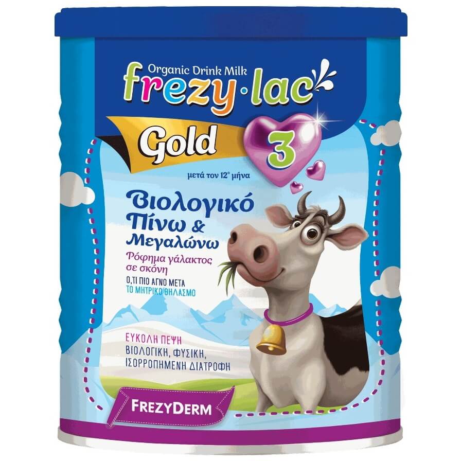 Frezyderm Frezylac Gold 2 Αγελαδινό Βιολογικό Γάλα 3ης Ηλικίας από τον 12ο Μήνα 400gr