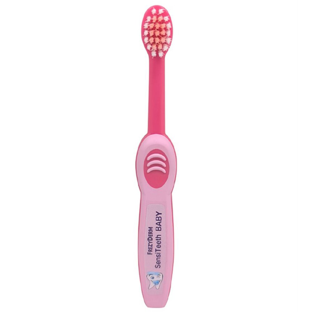 Frezyderm Frezyderm SensiTeeth Toothbrush 3-36m Soft Μαλακή Οδοντόβουρτσα για Μωρά 1 Τεμάχιο - Ροζ