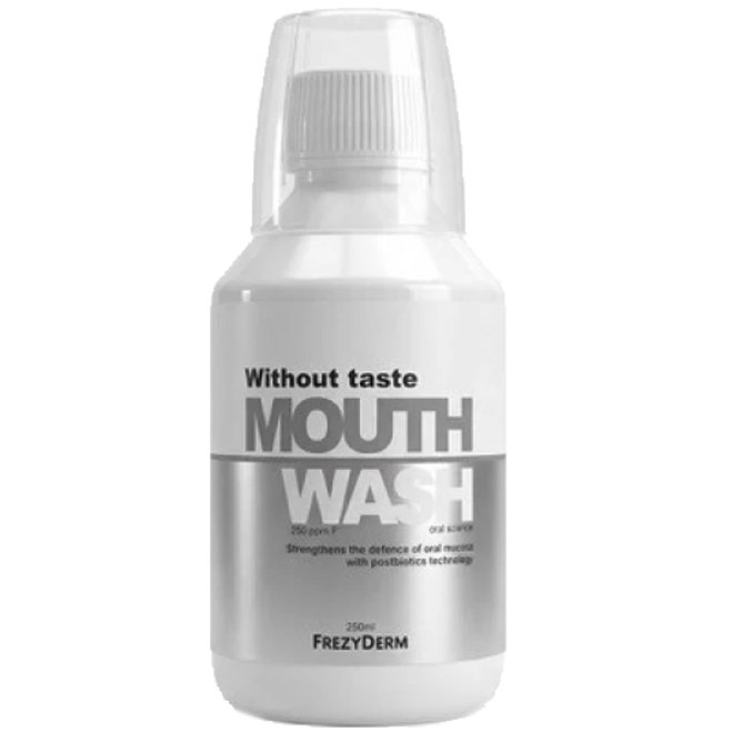 Frezyderm Mouthwash Without Taste Στοματικό Διάλυμα Χωρίς Γεύση & Άρωμα με Σύνθεση που Ενισχύει την Άμυνα του Στοματικού Βλεννογόνου 250ml