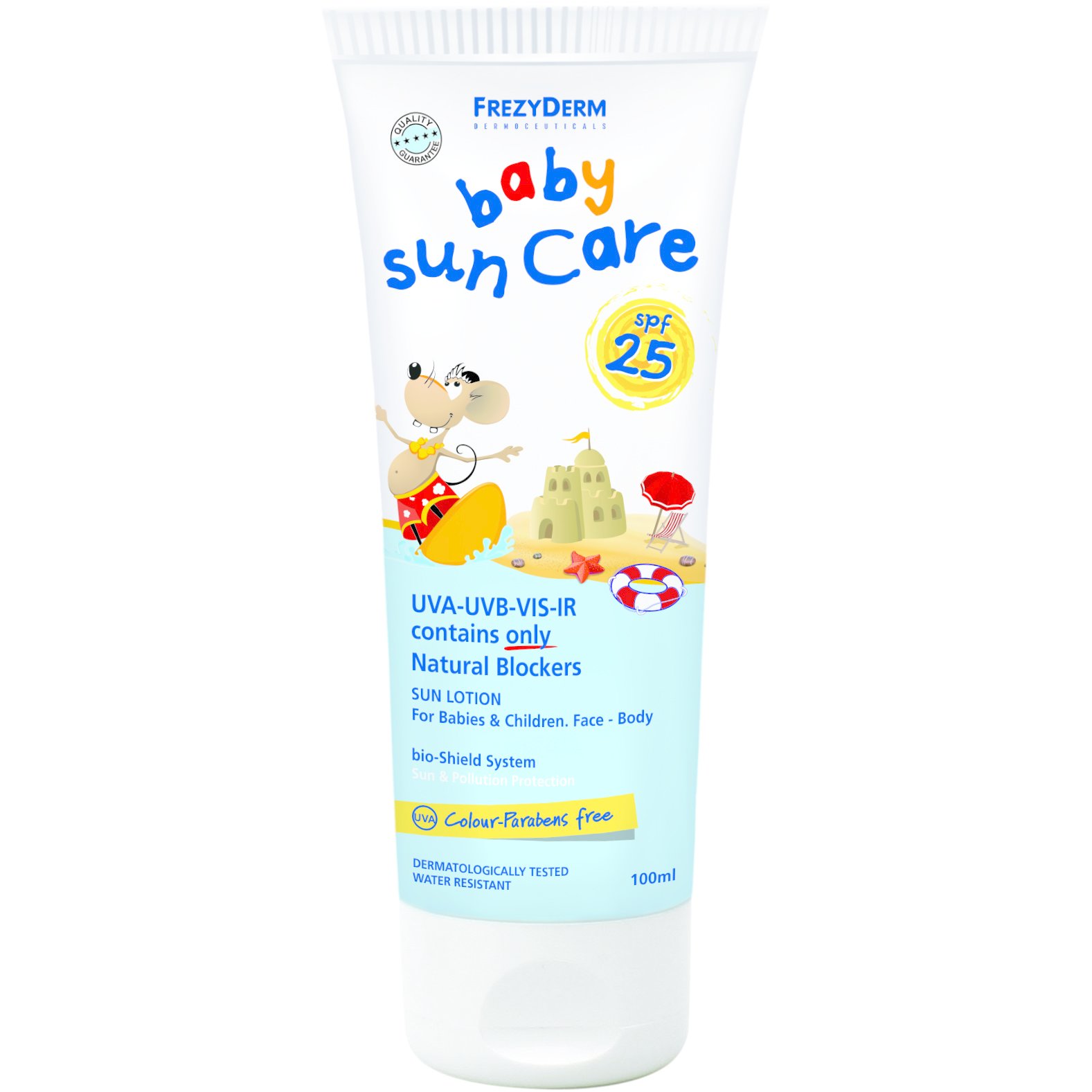 Frezyderm Baby Sun Care Spf25 Αντηλιακό Γαλάκτωμα Προσώπου & Σώματος, Κατάλληλο Από την Γέννηση 100ml