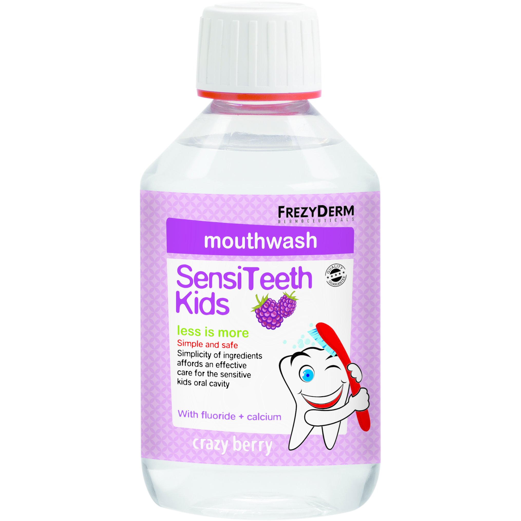 Frezyderm SensiTeeth Kids Mouthwash Στοματικό Διάλυμα Κατά της Τερηδόνας για Παιδιά από 3 Ετών με Φθόριο 100ppm & Ασβέστιο 250ml