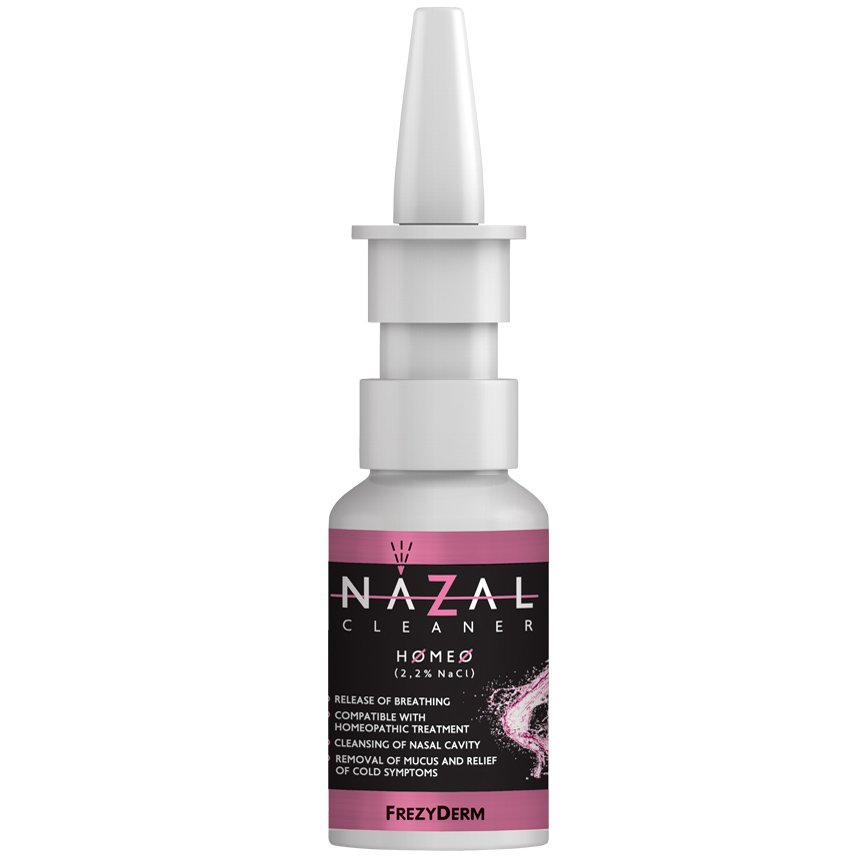 Frezyderm Nazal Cleaner Homeo Spray, Αποσυμφορεί τη Ρινική Κοιλότητα, Απομακρύνει τη Βλέννα, Ελευθερώνει την Αναπνοή 30ml