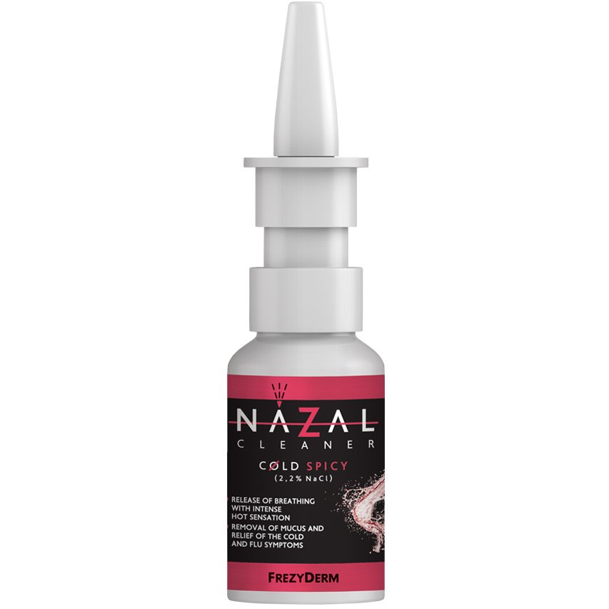 Frezyderm Nazal Cleaner Cold Spicy Spray,Καθαρίζει τη Ρινική Κοιλότητα,Απομακρύνει την Βλέννα,Ελευθερώνει Άμεσα την Αναπνοή 30ml