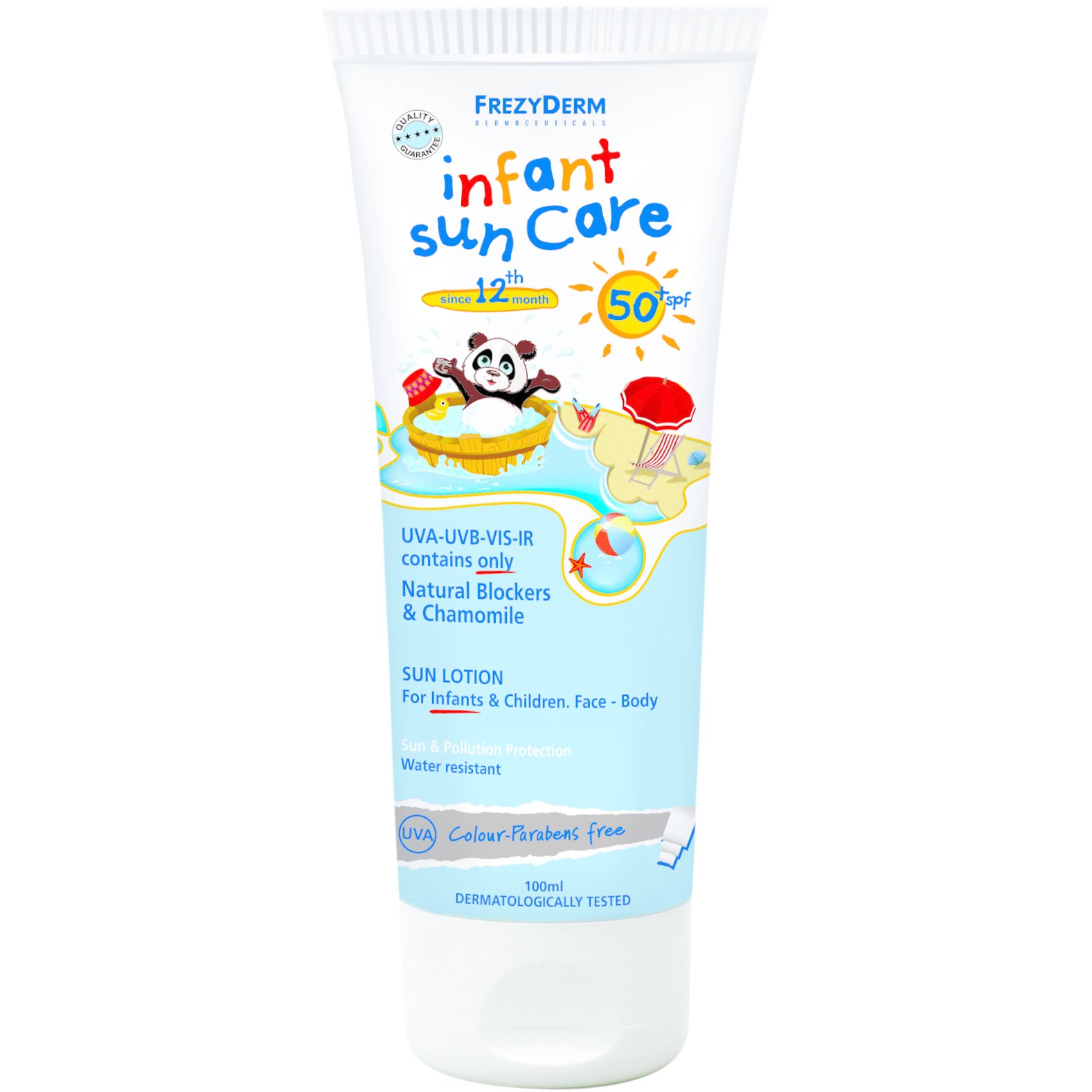 Frezyderm Infant Sun Care Spf50+ Αντηλιακό Γαλάκτωμα Προσώπου Σώματος για την Νηπιακή Επιδερμίδα από το 12ο Μήνα 100ml