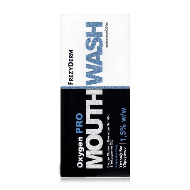 Frezyderm Frezyderm Oxygen Pro Mouthwash Στοματικό Διάλυμα, Καθαρισμός & Προστασία της Στοματικής Κοιλότητας με Ενεργό Οξυγόνο 250ml