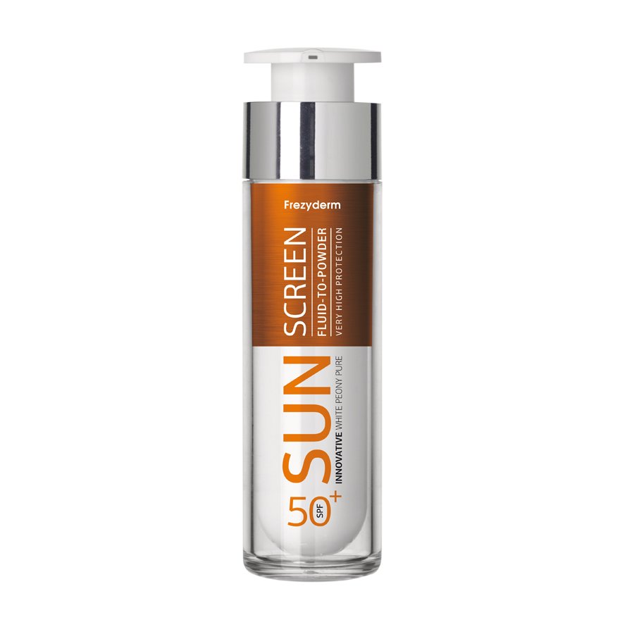 Frezyderm Sunscreen Fluid to Powder Spf50+ Αντηλιακή Προσώπου Λεπτόρρευστης Υφής Υψηλής Προστασίας με Πουδρένιο Φινίρισμα 50ml