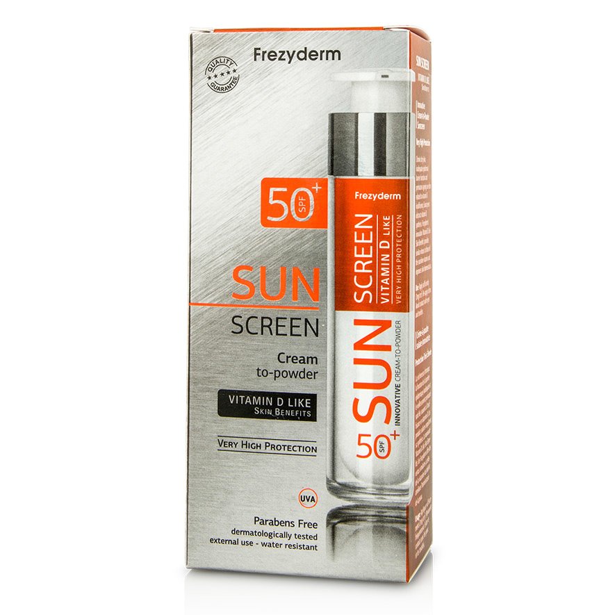 Frezyderm Sunscreen Cream to Powder Vitamin D Like Spf50+ Αντηλιακή Κρέμα Προσώπου Υψηλής Προστασίας με Πουδρένιο Φινίρισμα 50ml