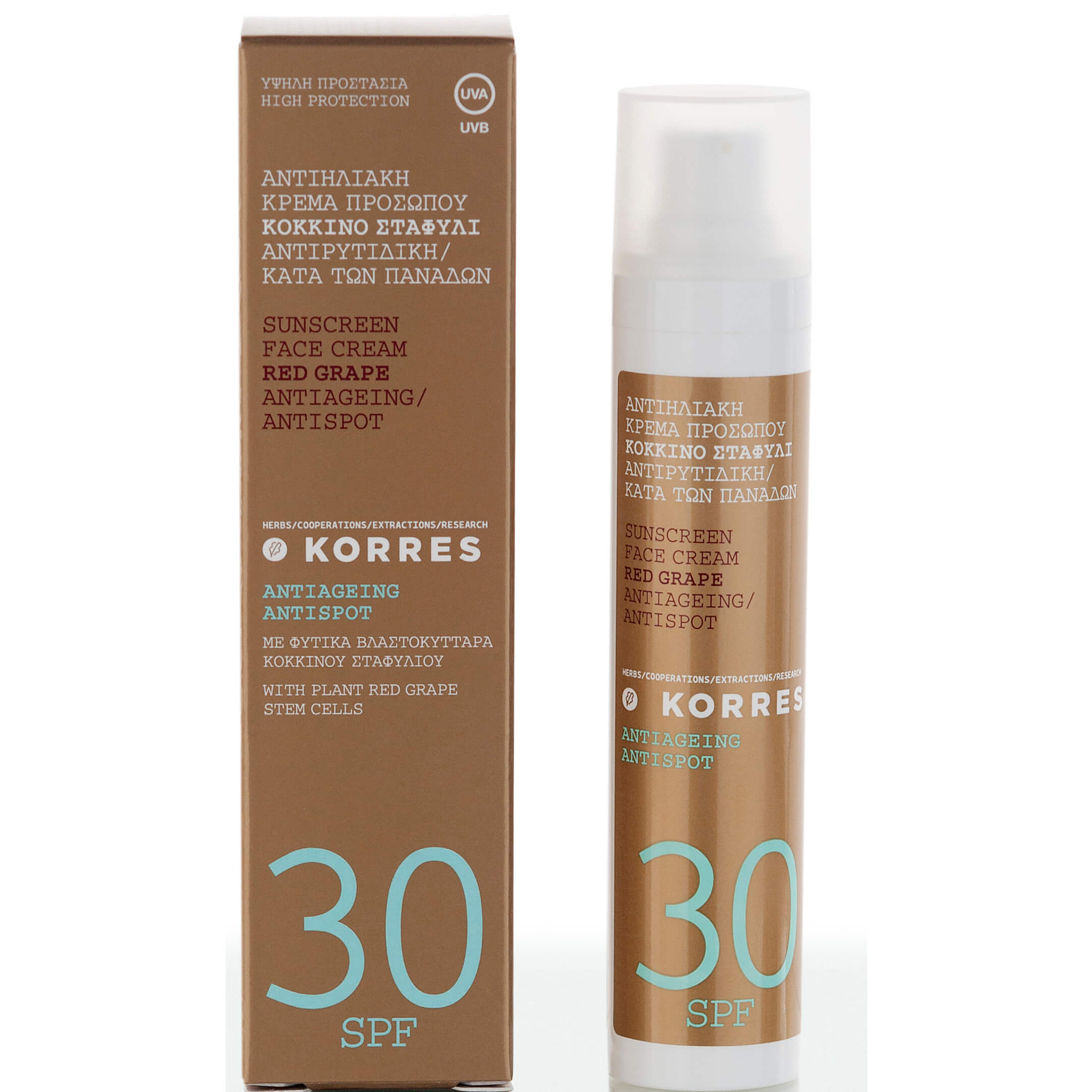 Korres Αντηλιακή Κρέμα Προσώπου Κόκκινο Σταφύλι Spf30 Κατά των Πανάδων 50ml