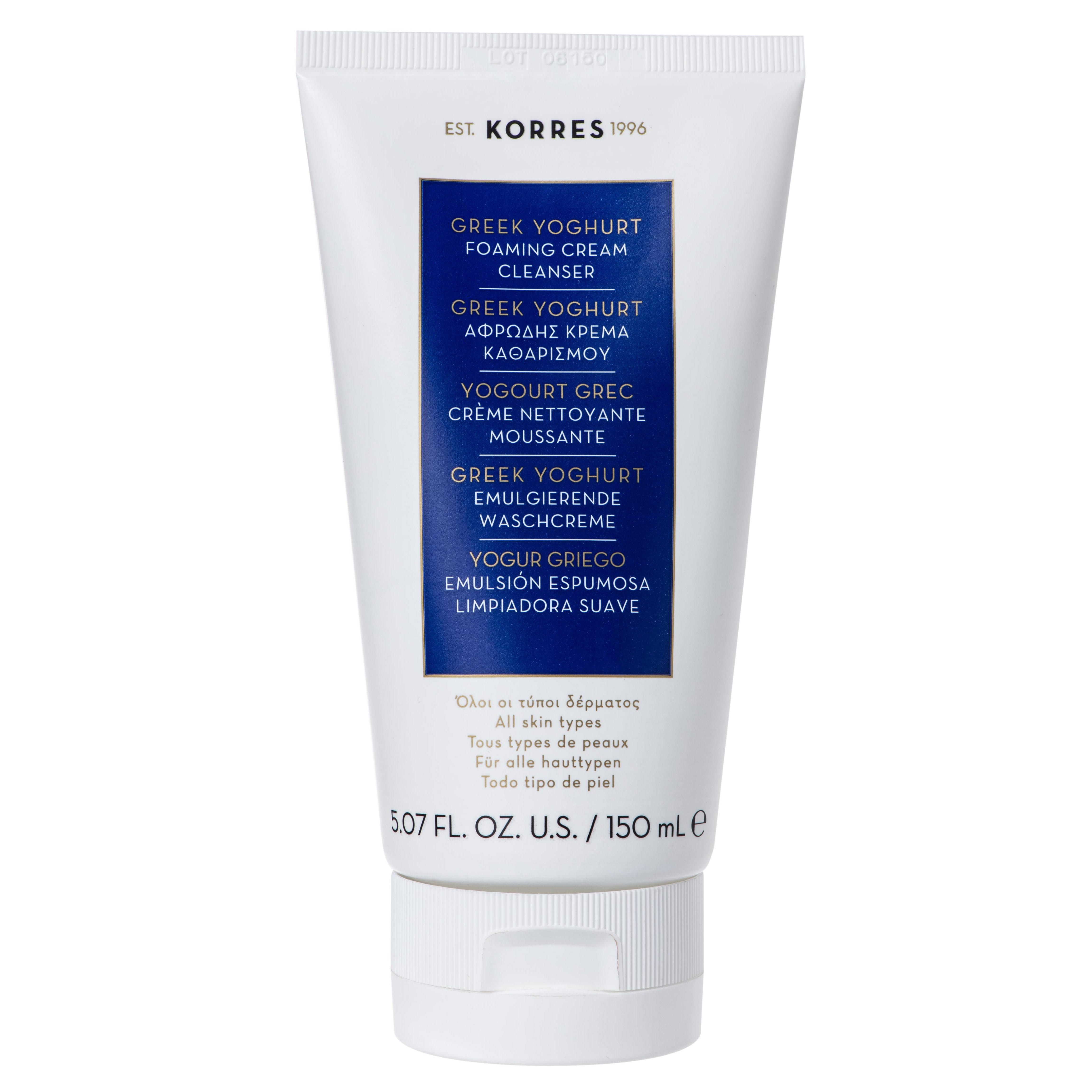 Korres Greek Yoghurt Foaming Cream Cleanser Αφρώδης Κρέμα Καθαρισμού με Ελληνικό Γιαούρτι 150ml