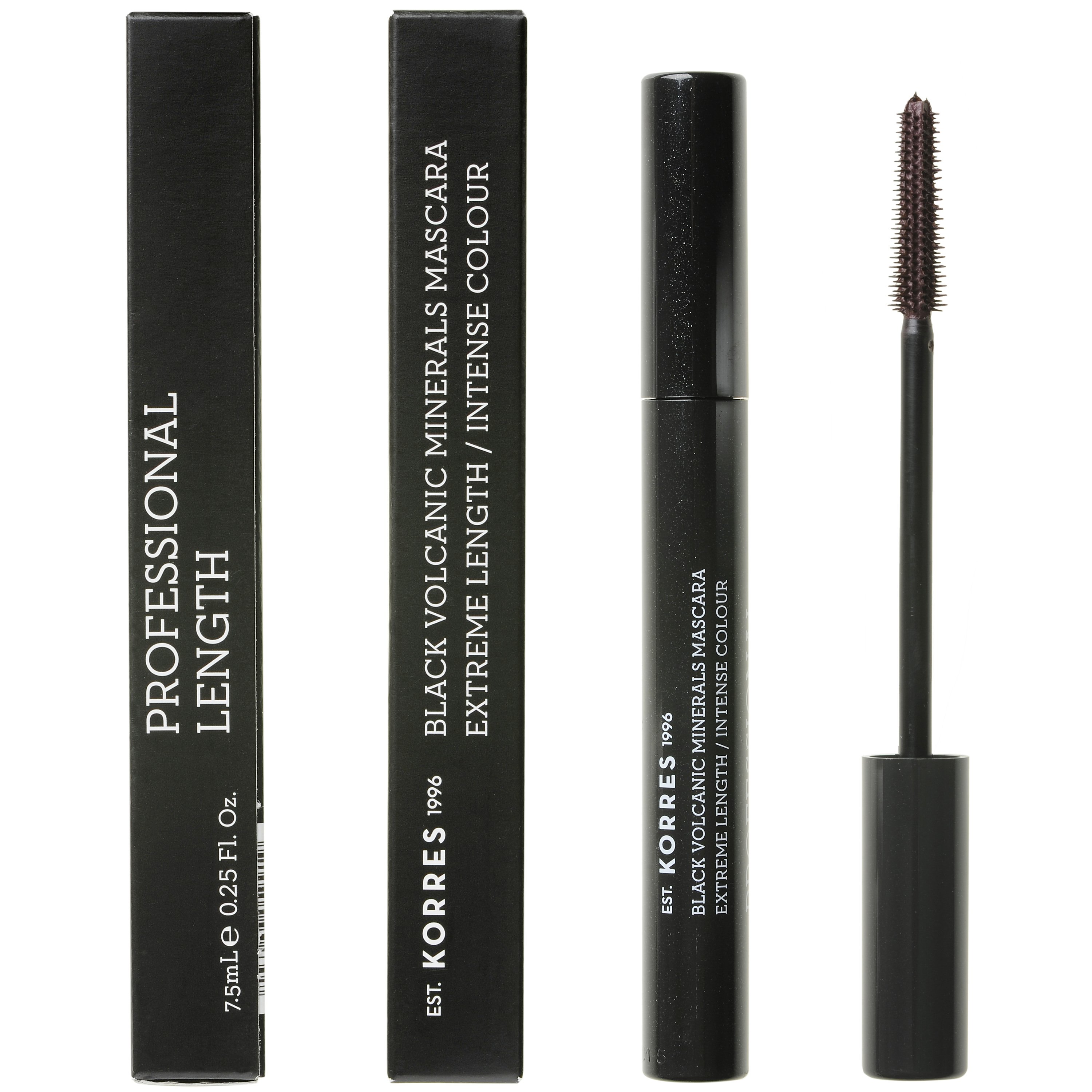 Korres Black Volcanic Minerals Professional Length Mascara Μάσκαρα για Εντυπωσιακό Μήκος-Πλούσιο Χρώμα No03 BrownPlum/Καφέ 7.5ml