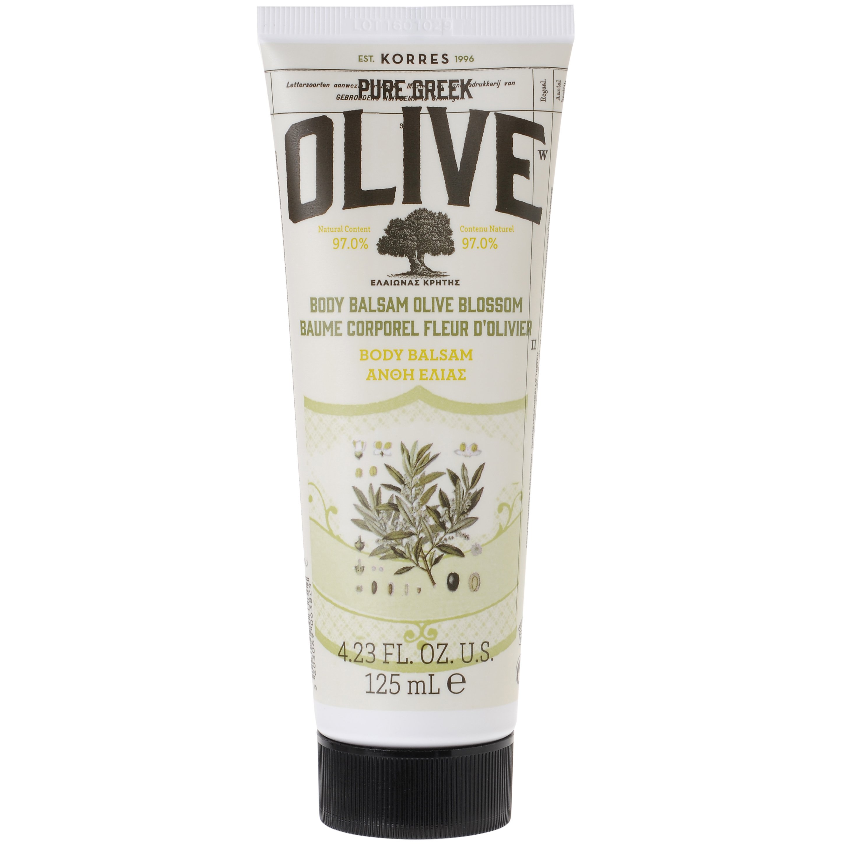 Korres Pure Greek Olive Body Balsam Olive Blossom Ενυδατικό Θρεπτικό Βάλσαμο Σώματος με Παρθένο Ελαιόλαδο & Άνθη Ελιάς 125ml
