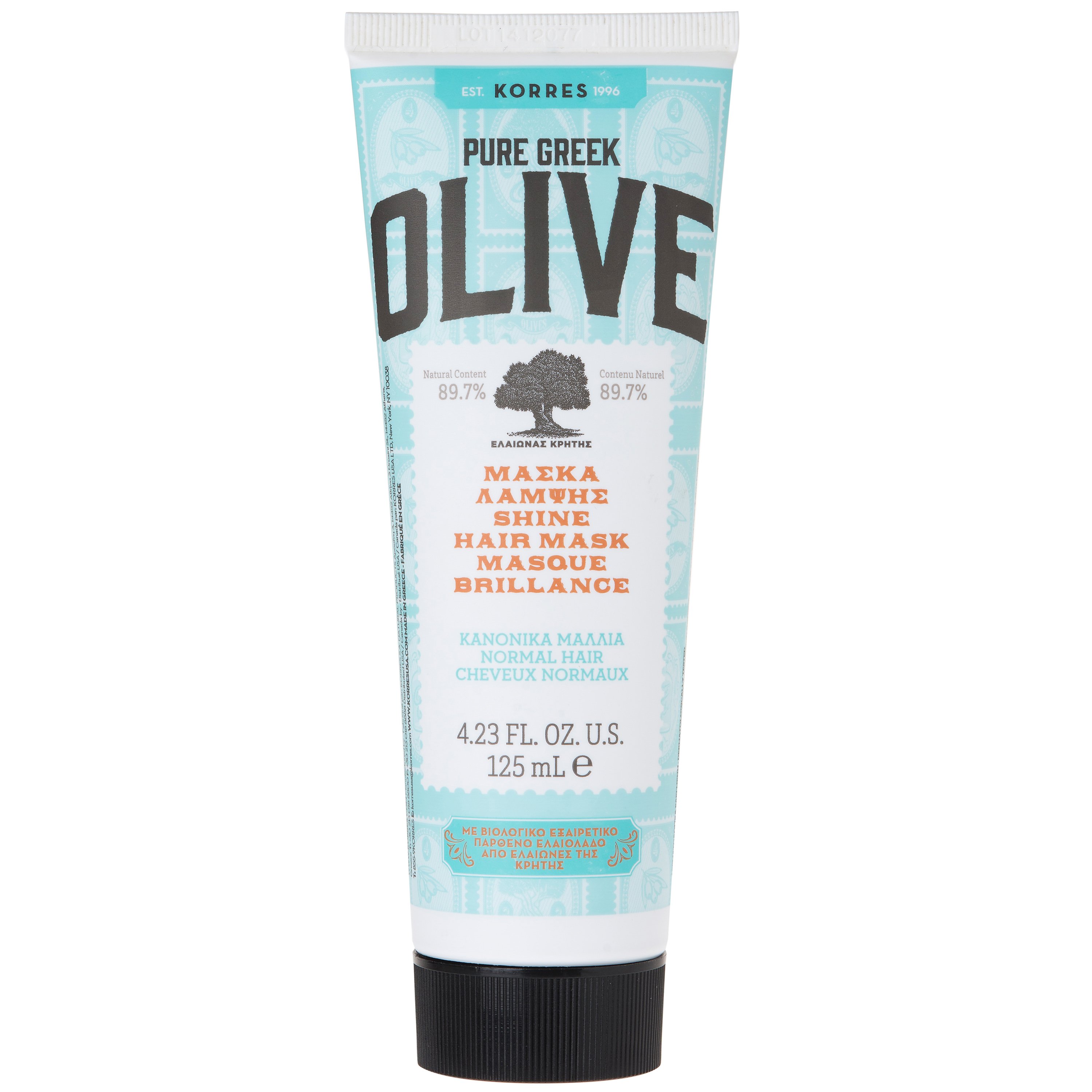 Korres Pure Greek Olive Μάσκα Λάμψης για Κανονικά Μαλλιά 125ml