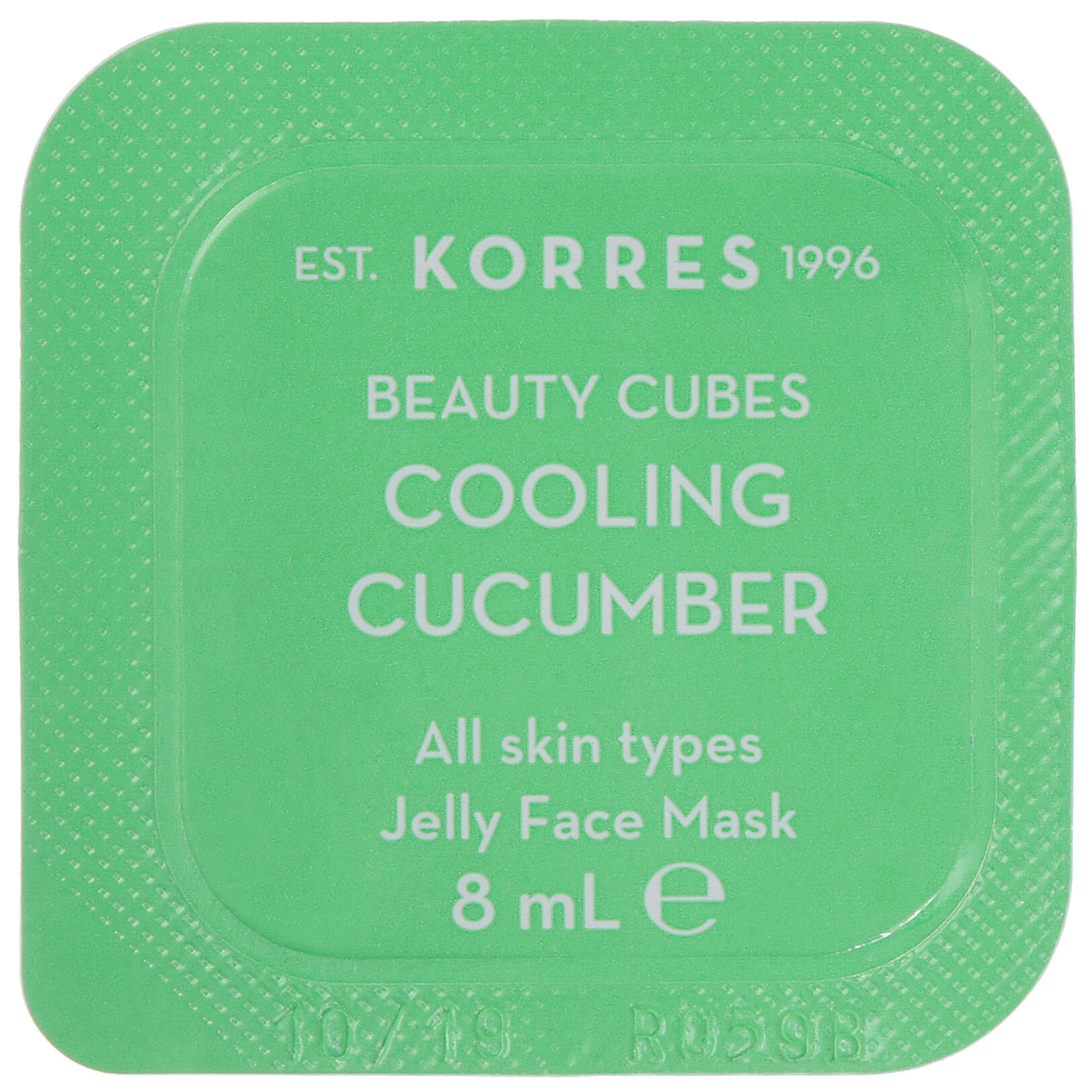Korres Beauty Cubes Cooling Cucumber Jelly Face Mask Δροσιστική & Ενυδατική Μάσκα με Αγγούρι 8ml