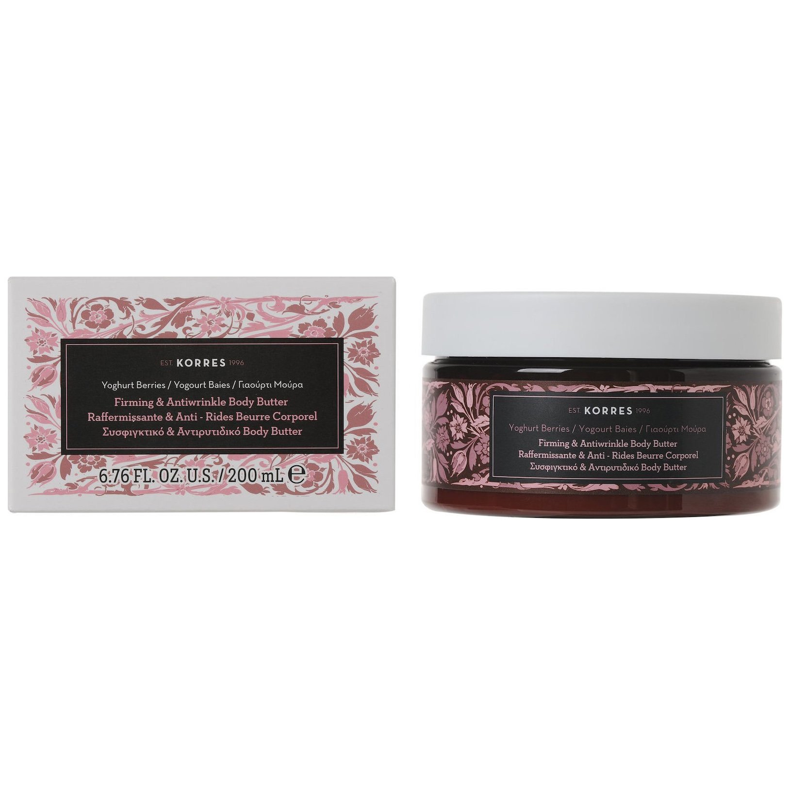 Korres Firming & Antiwrinkle Body Butter Yoghurt Berries Συσφικτικό & Αντιρυτιδικό Γιαούρτι με Άρωμα Μούρων 200ml