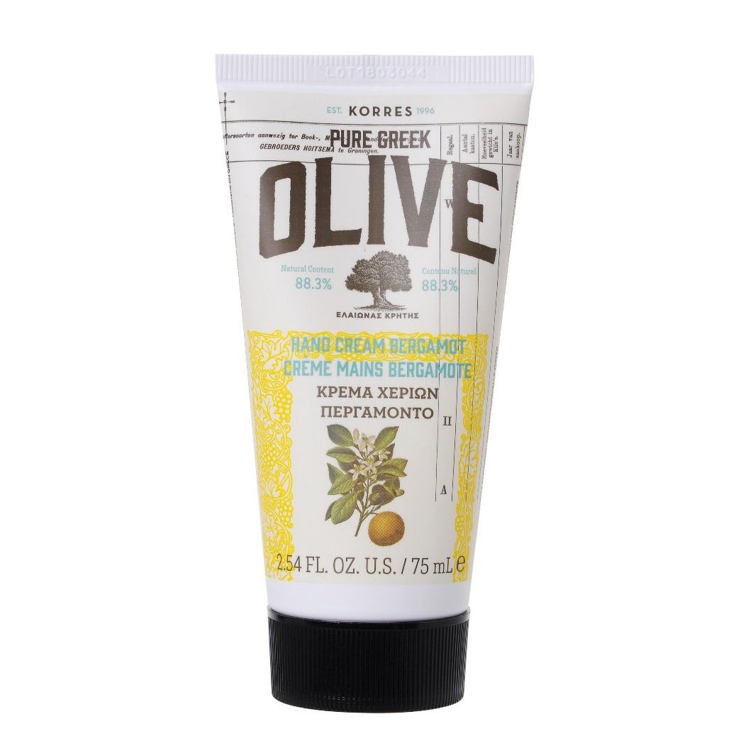 Korres Pure Greek Olive Hand Cream Ενυδατική μη Λιπαρή Κρέμα Χεριών Περγαμόντο 75ml