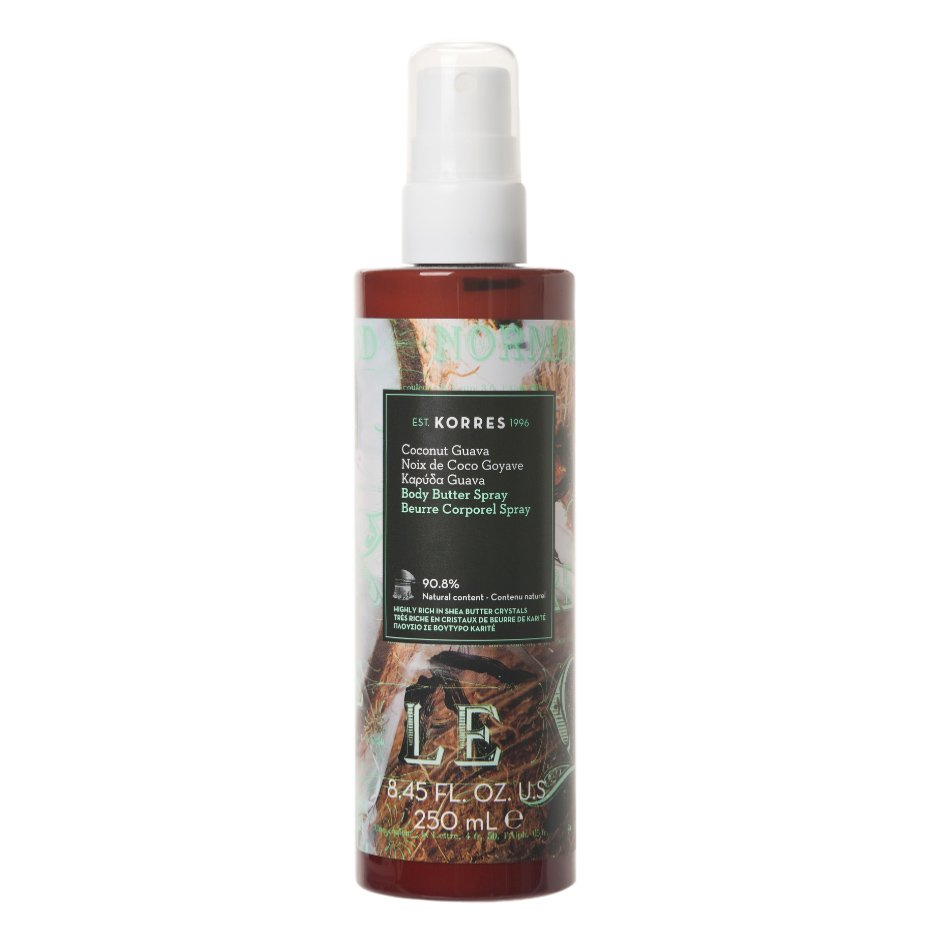 Korres Coconut Guava Body Butter Spray Ενυδατικό Butter Σώματος σε Μορφή Spray με Άρωμα Εξωτικής Καρύδας & Τροπικού Guava 250ml
