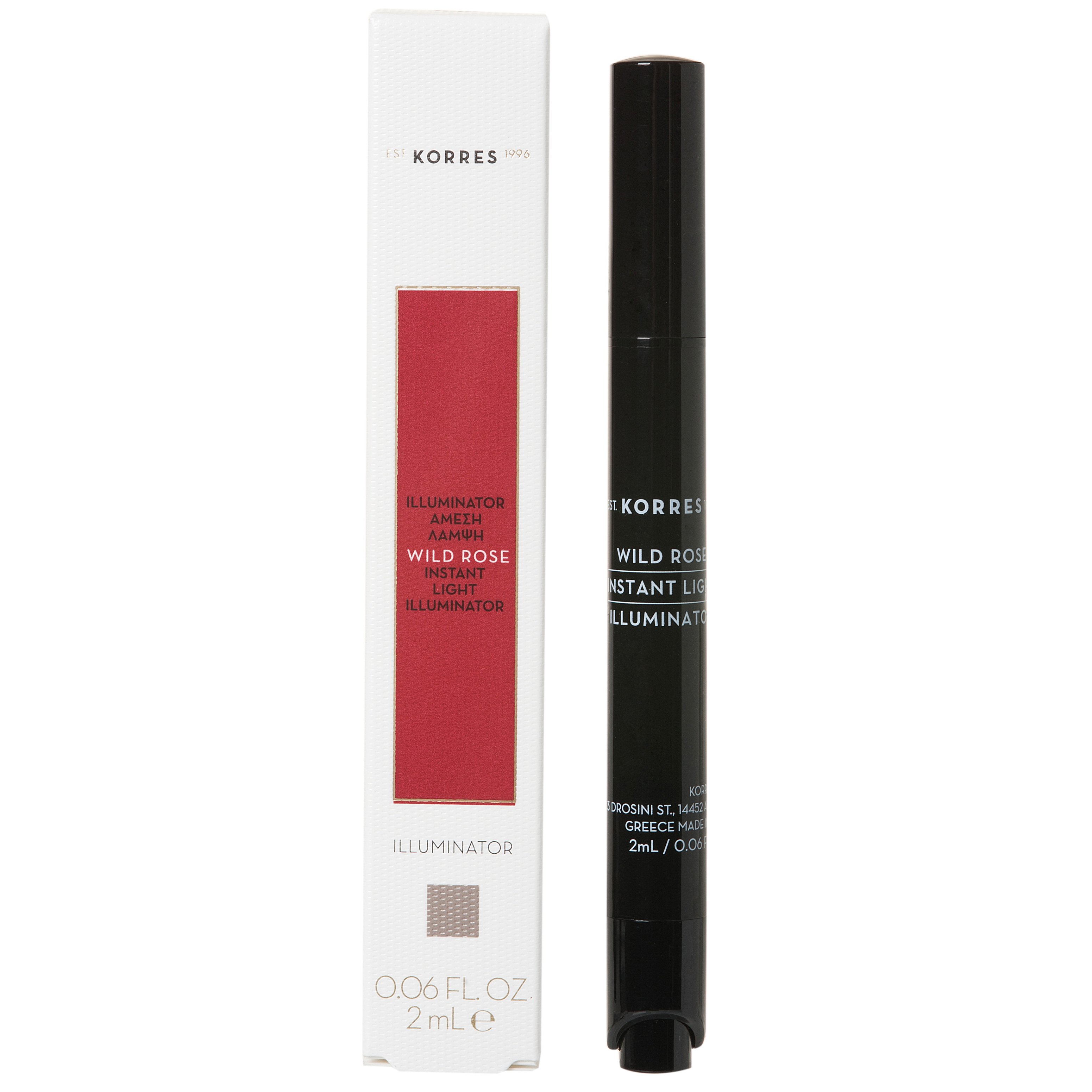 Korres Wild Rose Instant Light Illuminator Concealer Λάμψης για Άμεση Φωτεινότητα της Περιοχής Γύρω από Μάτια & Ζυγωματικά 2ml