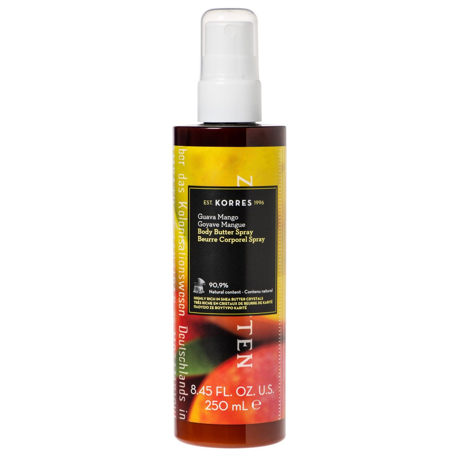 Korres Guava Mango Body Butter Spray Ενυδατικό Butter Σώματος σε Μορφή Spray με Τροπικό Άρωμα Guava 250ml