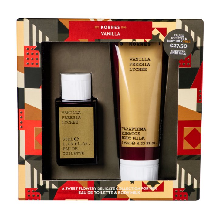 Korres Πακέτο Προσφοράς Vanilla, Freesia & Lychee Eau de Toilette 50ml & Δώρο Body Milk 125ml