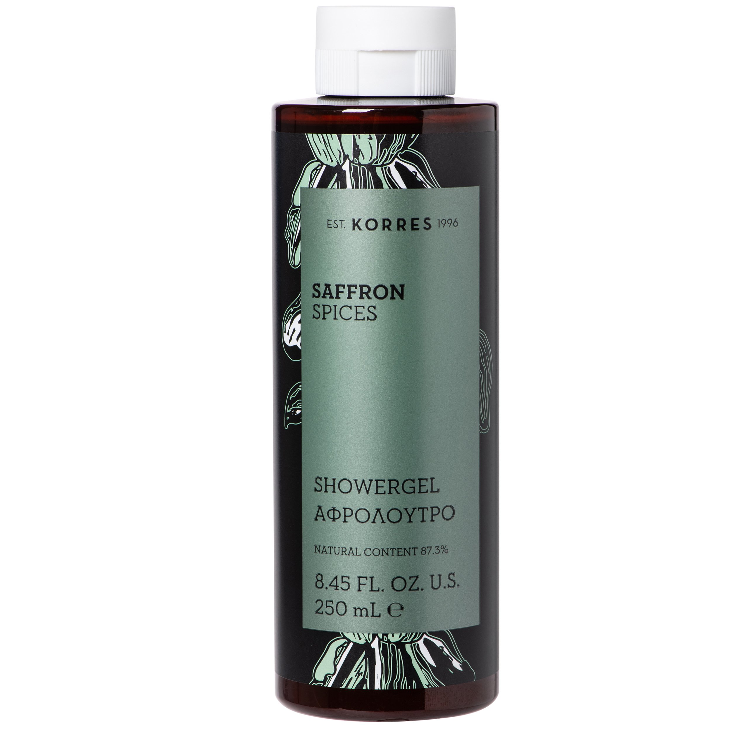 Korres Saffron Spices Showergel Αφρόλουτρο με Ζεστές Ξυλώδεις Αρωματικές Νότες, για την Ανδρική Επιδερμίδα 250ml