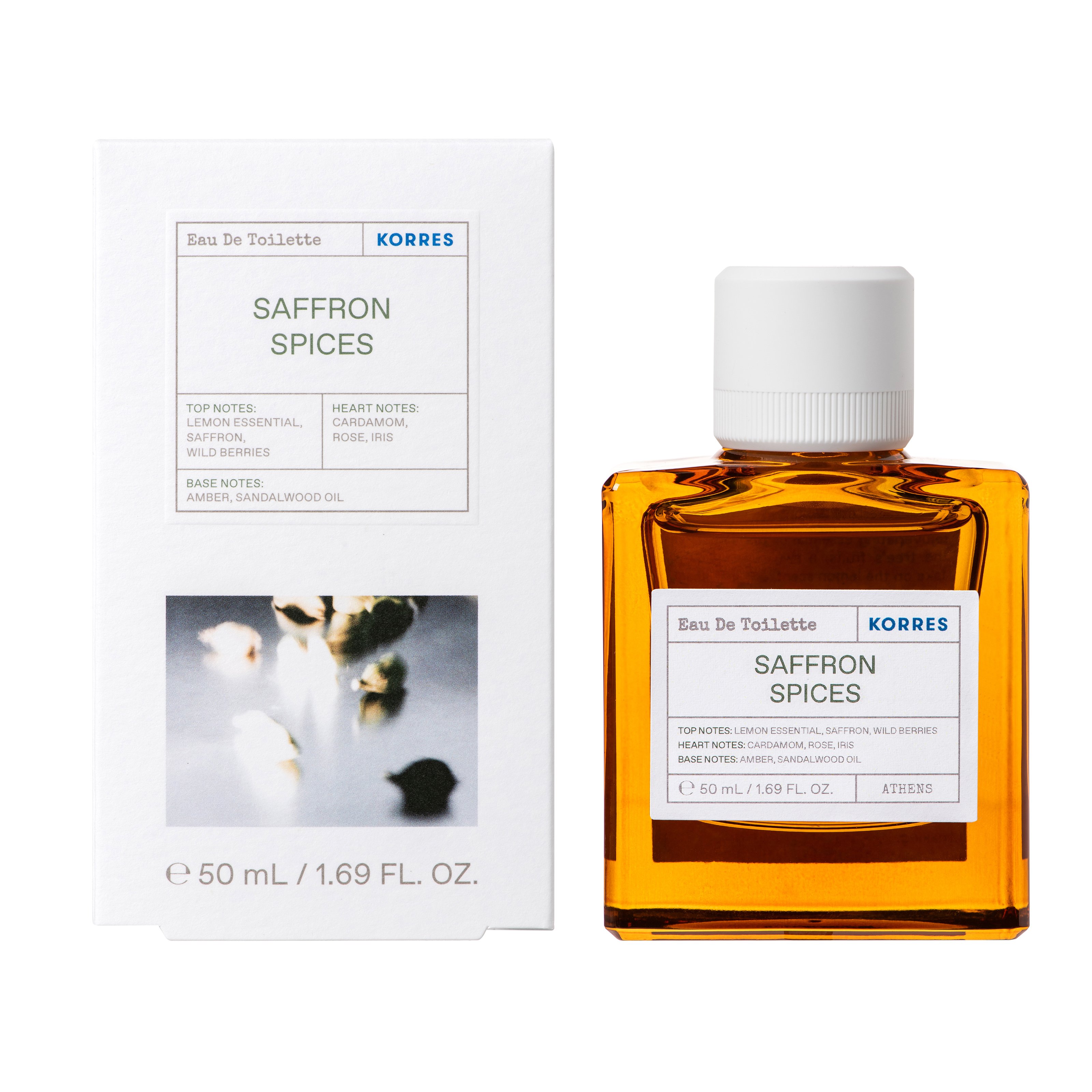 Korres Saffron Spices Eau De Toilette Ανδρικό Άρωμα με Ζεστές Ξυλώδεις Νότες 50ml