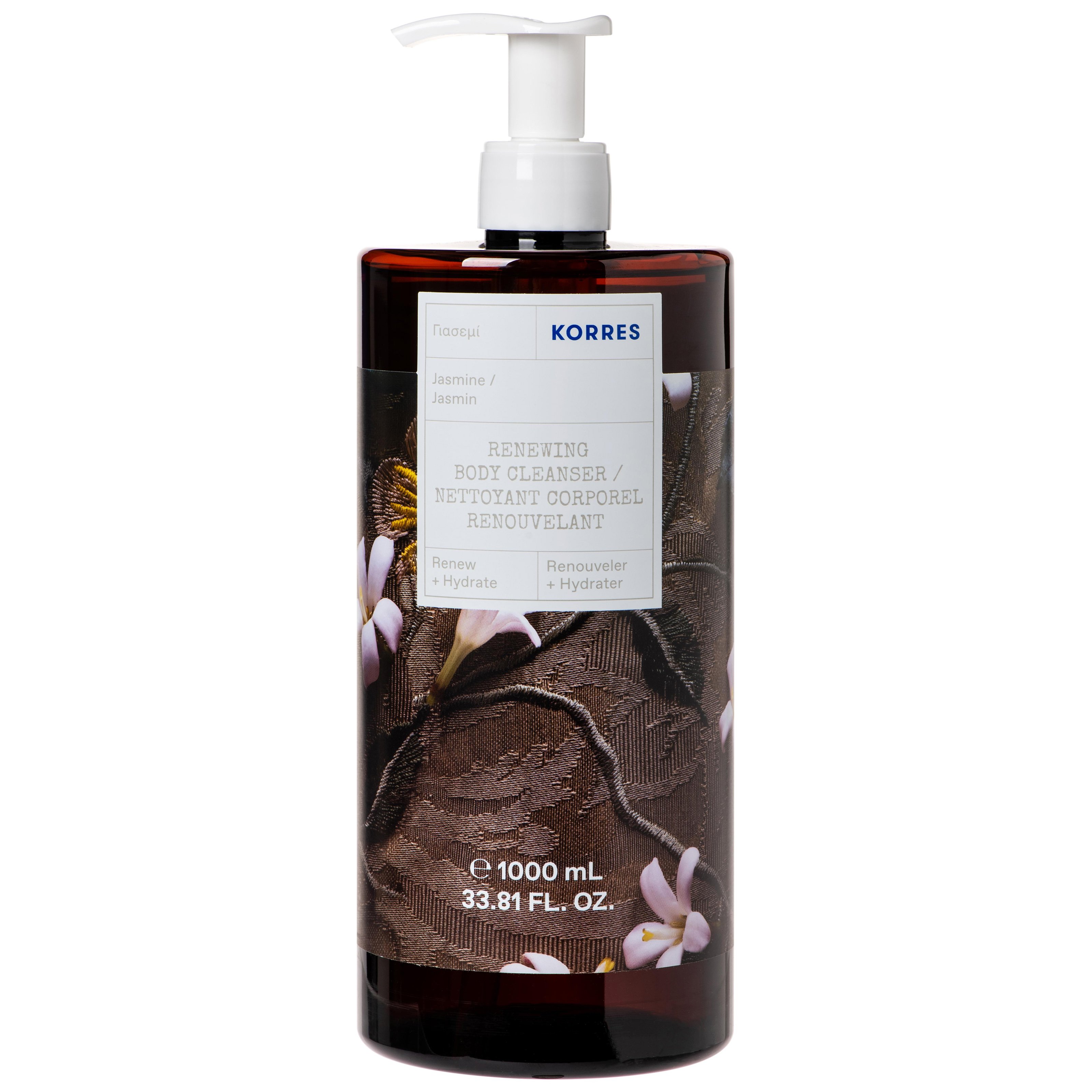 Korres Jasmine Renewing Body Cleanser Αναζωογονητικό Αφρόλουτρο με Φρέσκο Άρωμα Γιασεμί 1000ml