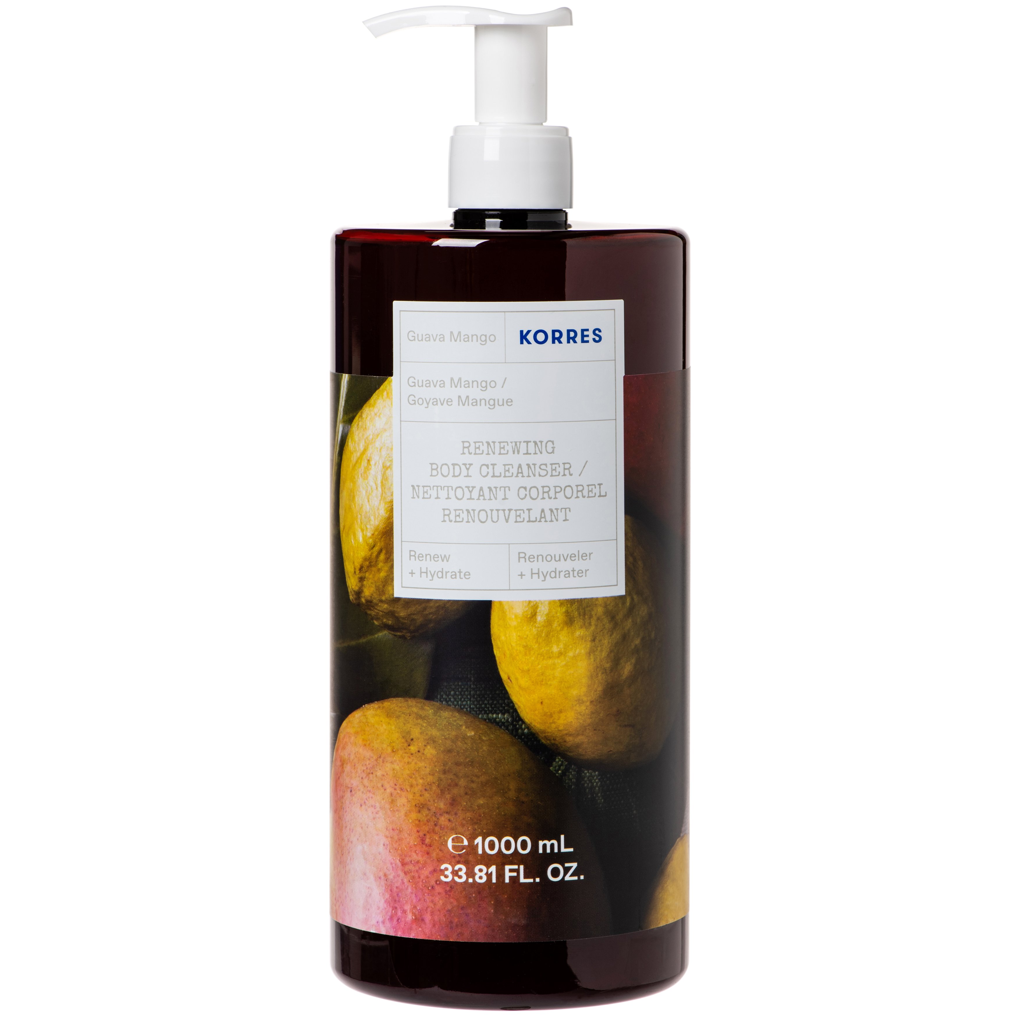 Korres Renewing Body Cleanser Guava Mango Αναζωογονητικό Αφρόλουτρο με Τροπικό Άρωμα Guava & Μάνγκο 1000ml