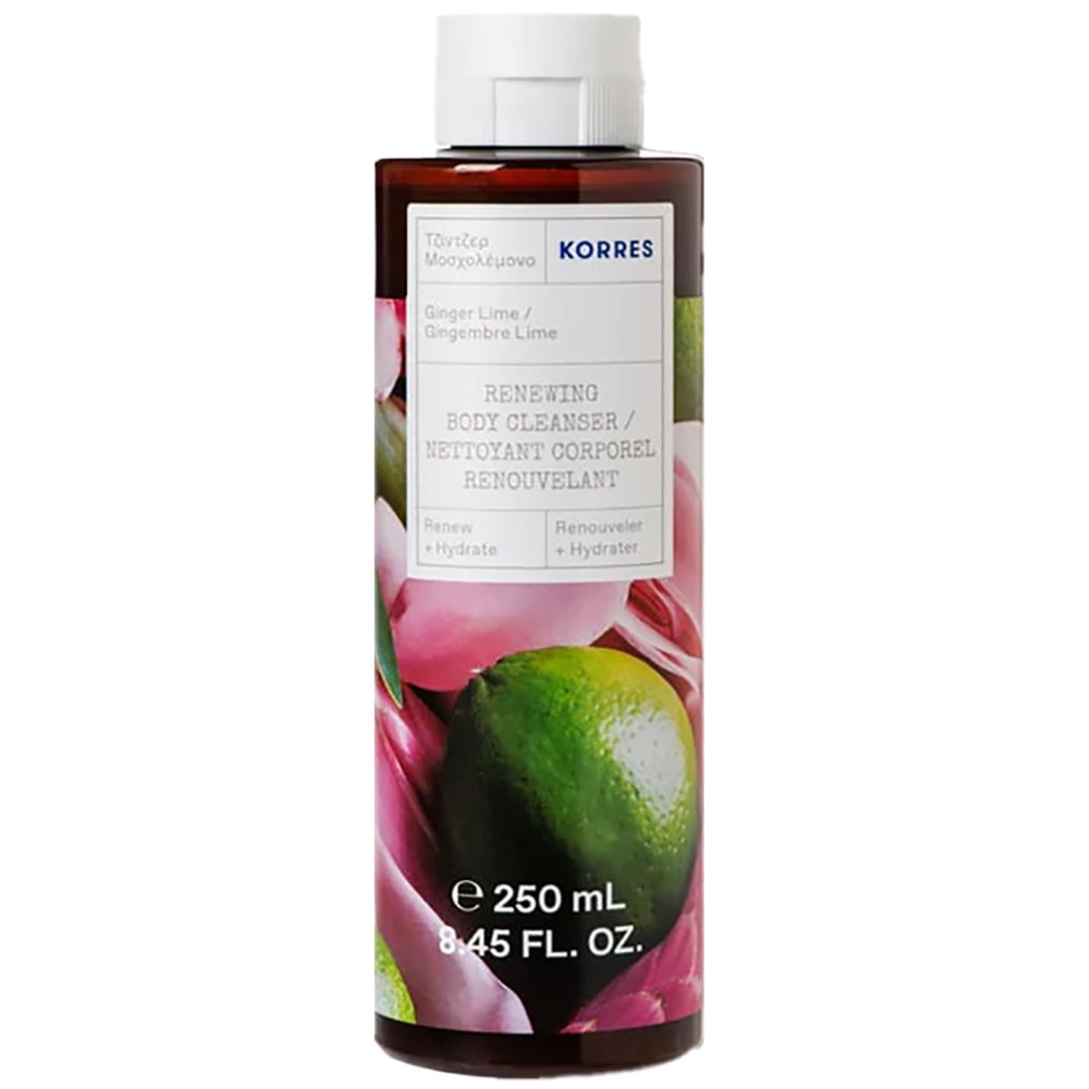 Korres Ginger Lime Renewing Shower Gel Αναζωογονητικό Αφρόλουτρο με Άρωμα Μοσχολέμονου & Τζίντζερ 250ml