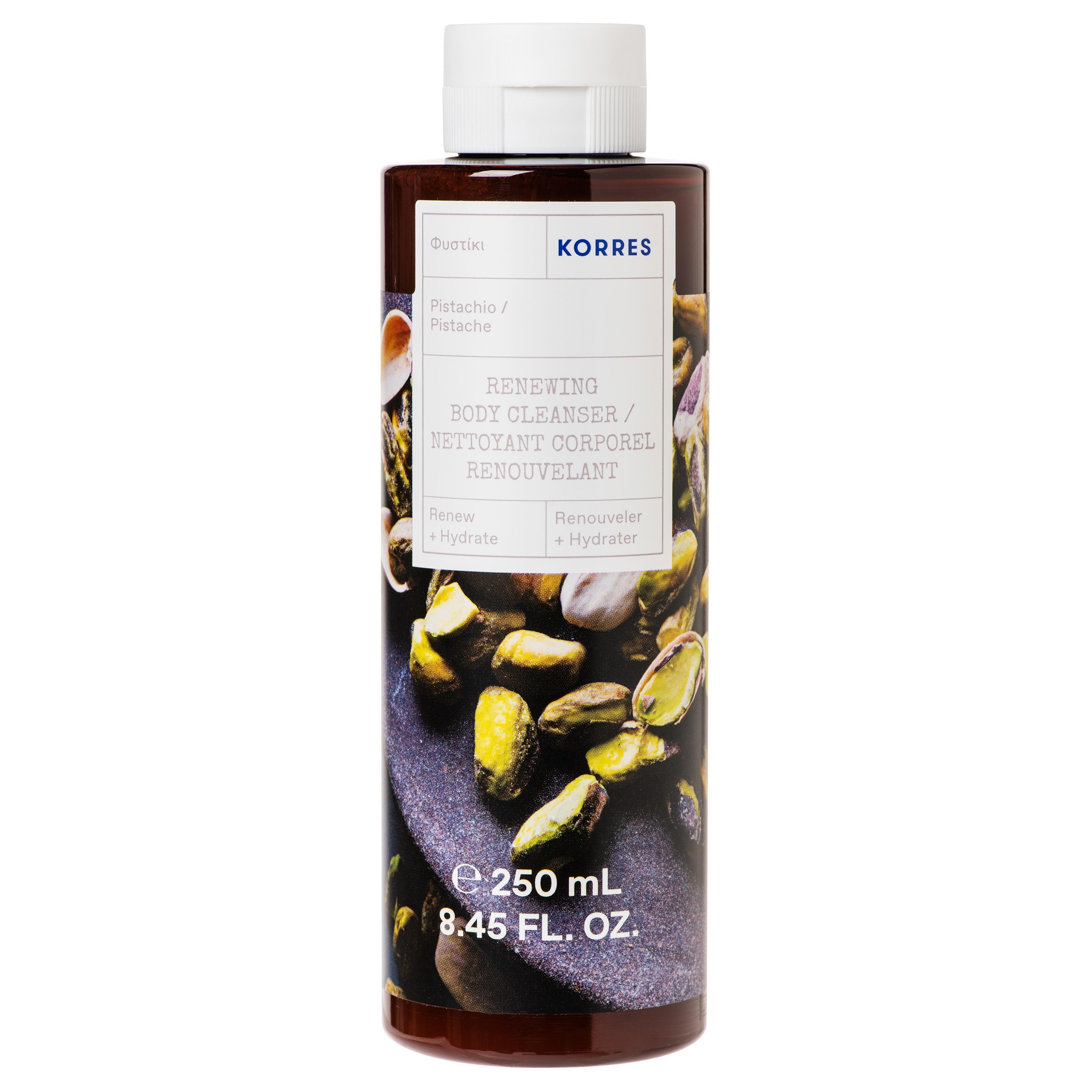 Korres Pistachio Renewing Body Cleanser Showergel Αφρόλουτρο με Εθιστικό, Βελούδινο Άρωμα Φυστίκι 250ml