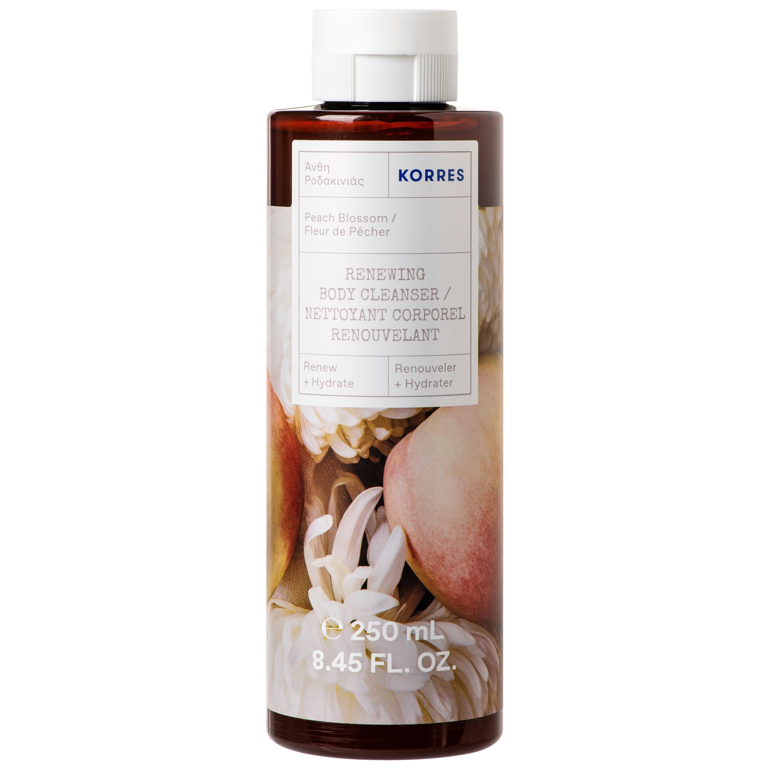 Korres Peach Blossom Renewing Body Cleanser Ενυδατικό Αφρόλουτρο με Άρωμα Άνθη Ροδακινιάς 250ml