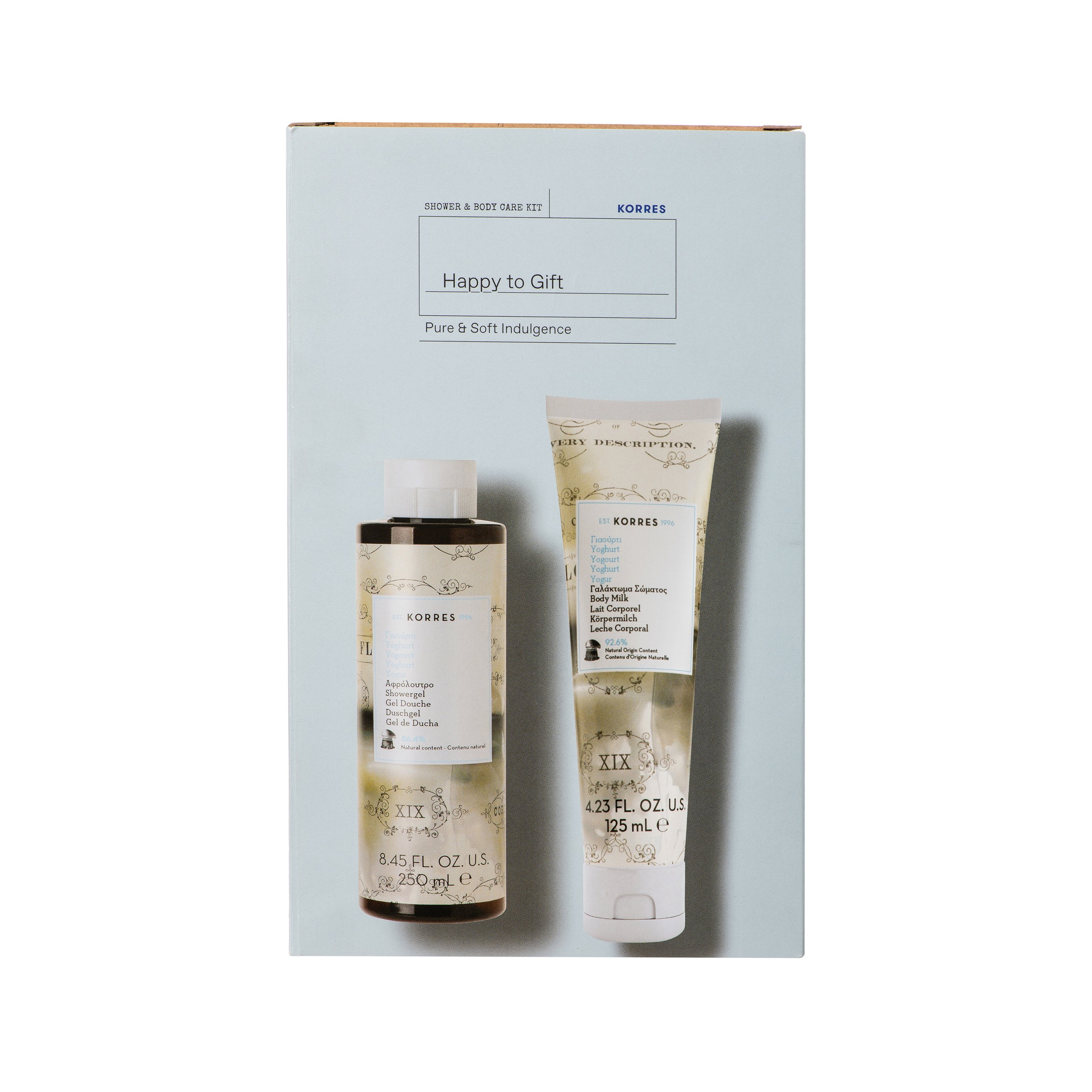 Korres Promo Pure & Soft Indulgence Yoghurt Showergel 250ml & Yoghurt Body Milk 125ml σε Ειδική Τιμή